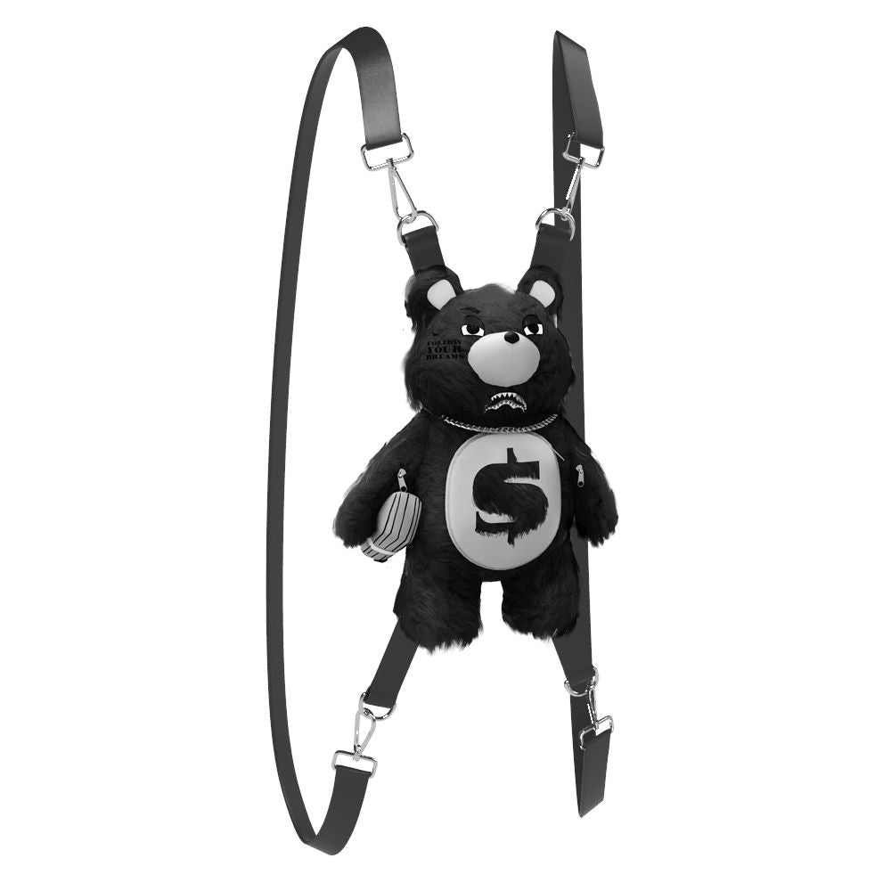 FUR CRAY BLACK BEAR CUB BACKPACK