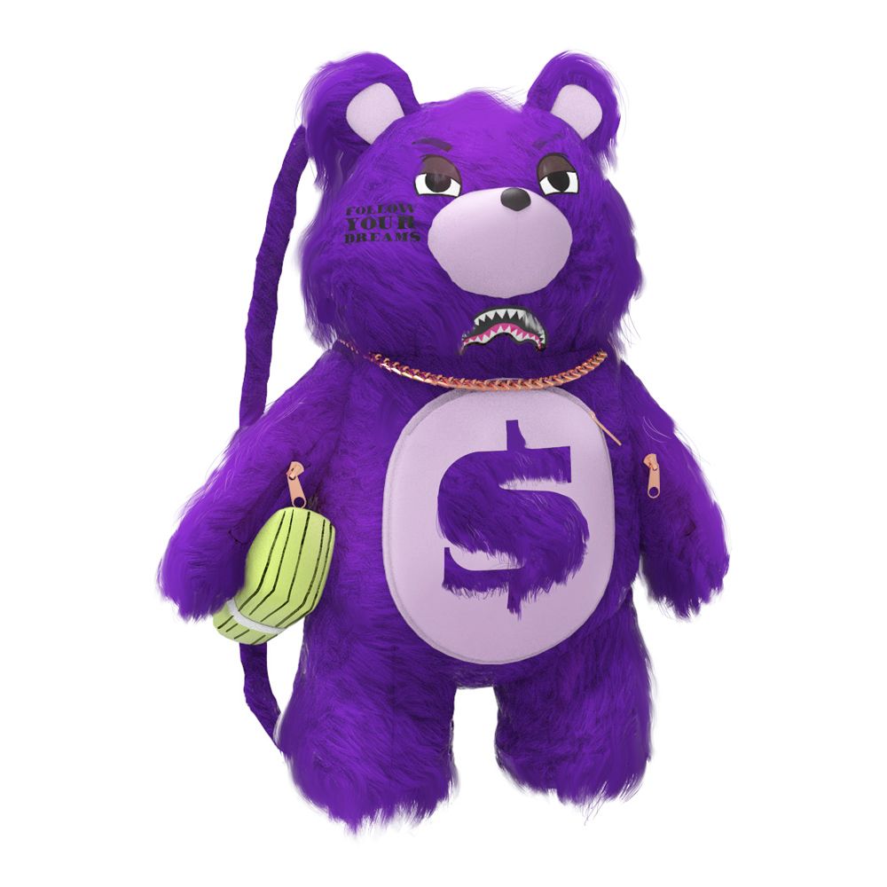 FUR CRAY PURP MONEYBEAR BACKPACK