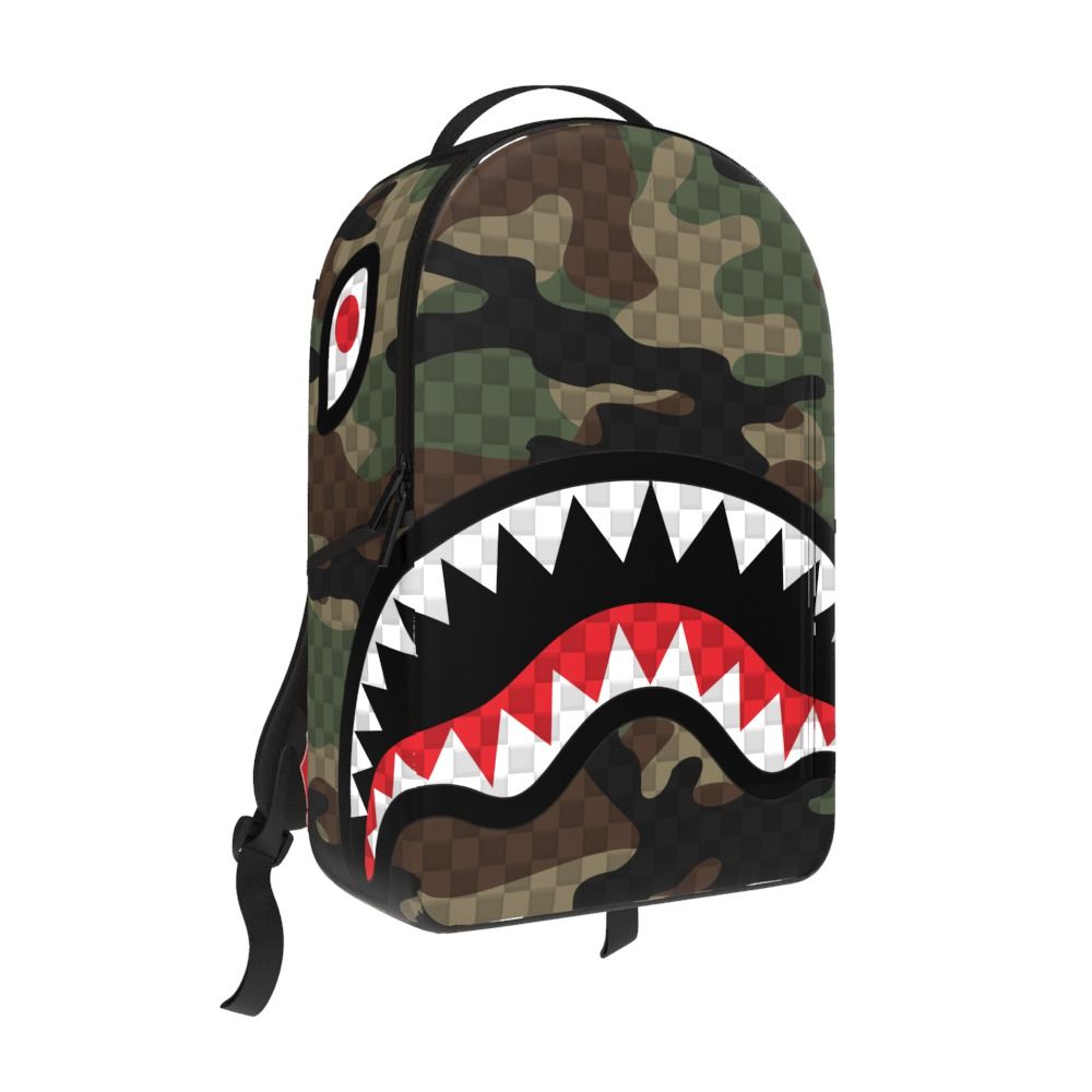 WOODLAND CAMO CHECK BACKPACK