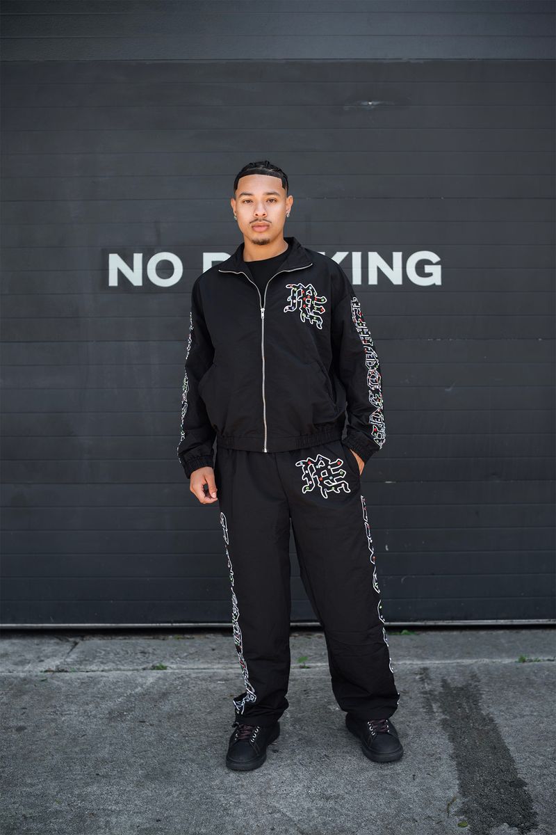 Mix Emotion Rhinestone Nylon Pants