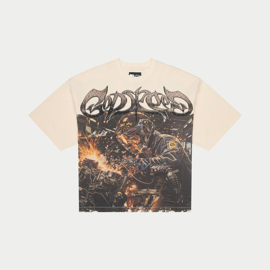 Godspeed Steel Sharpen Steel (Bone) Tee