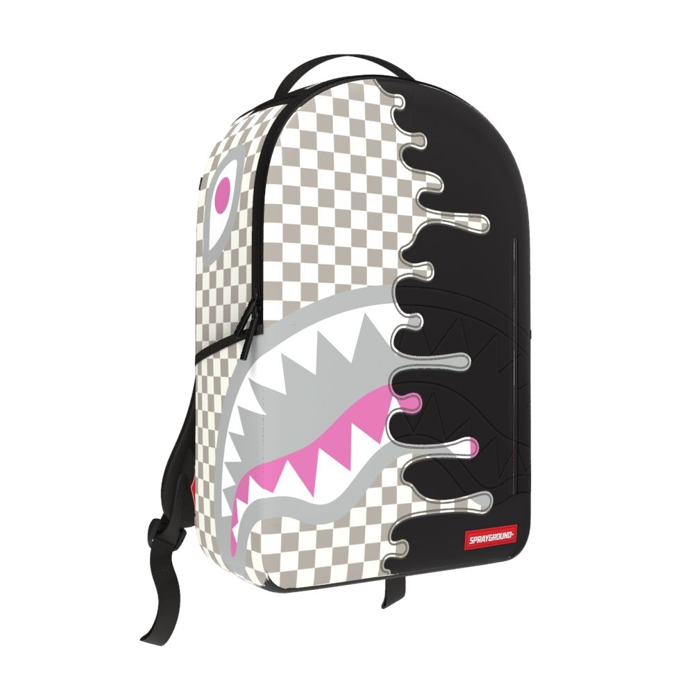 Cream/black split backpack