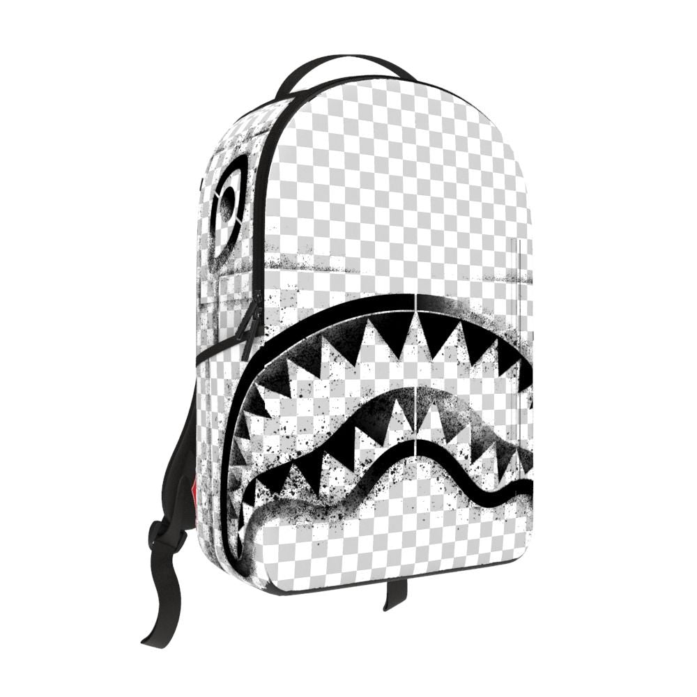 BLACK STENCIL SHARK BACKPACK