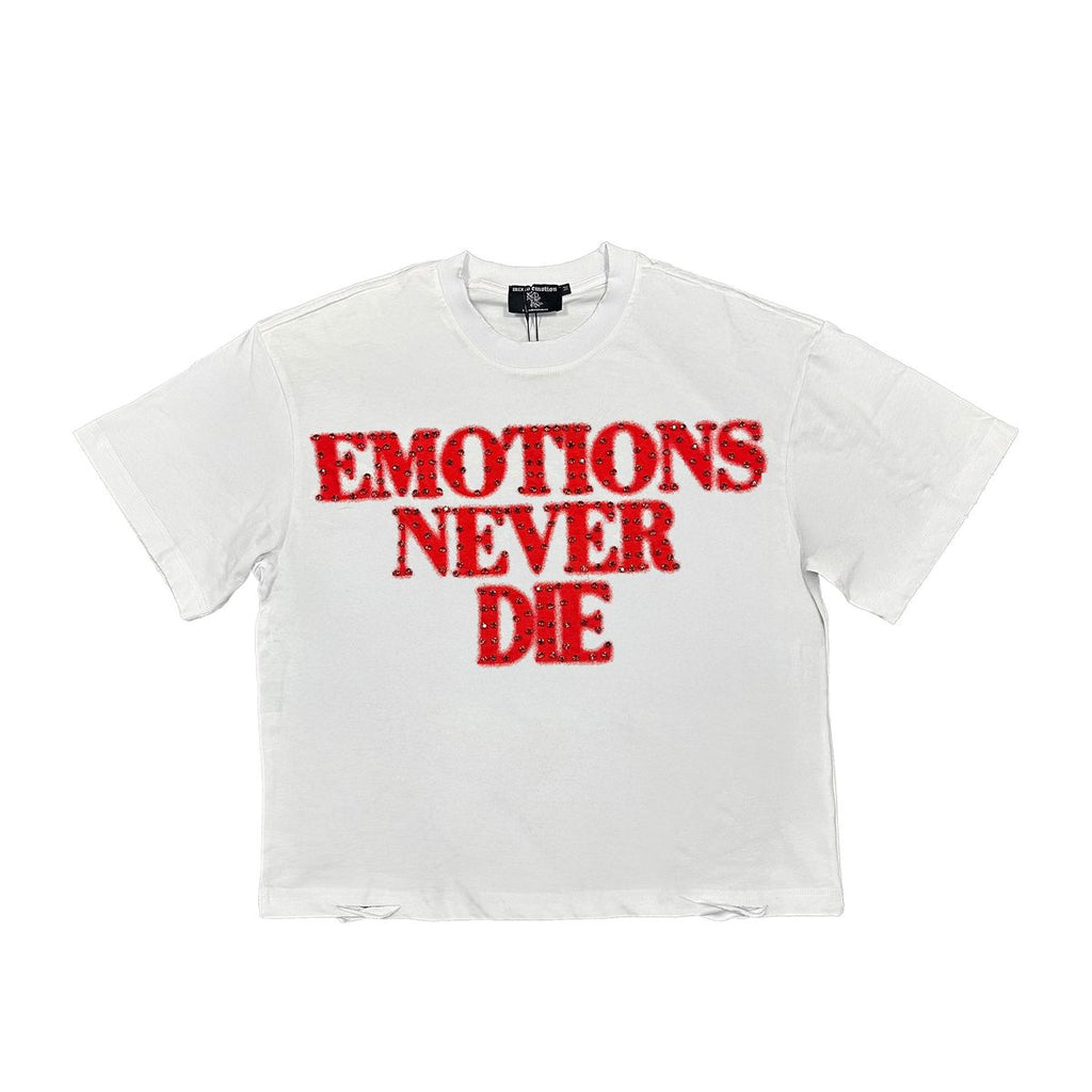 Mix Emotion Red ‘End’ Rhinestone Tee