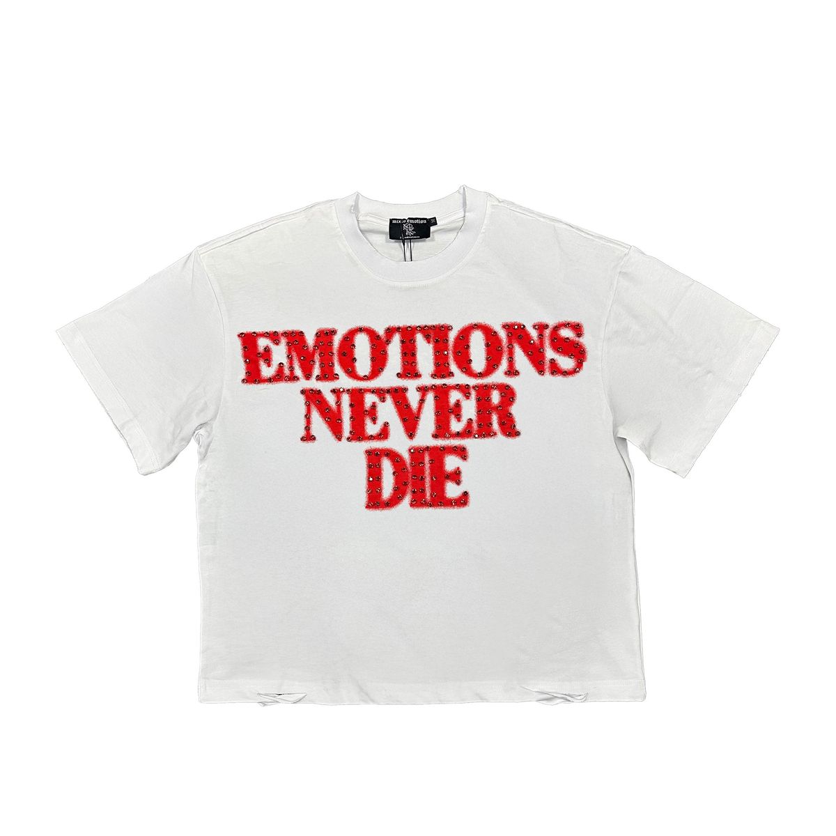 Mix Emotion Red ‘End’ Rhinestone Tee
