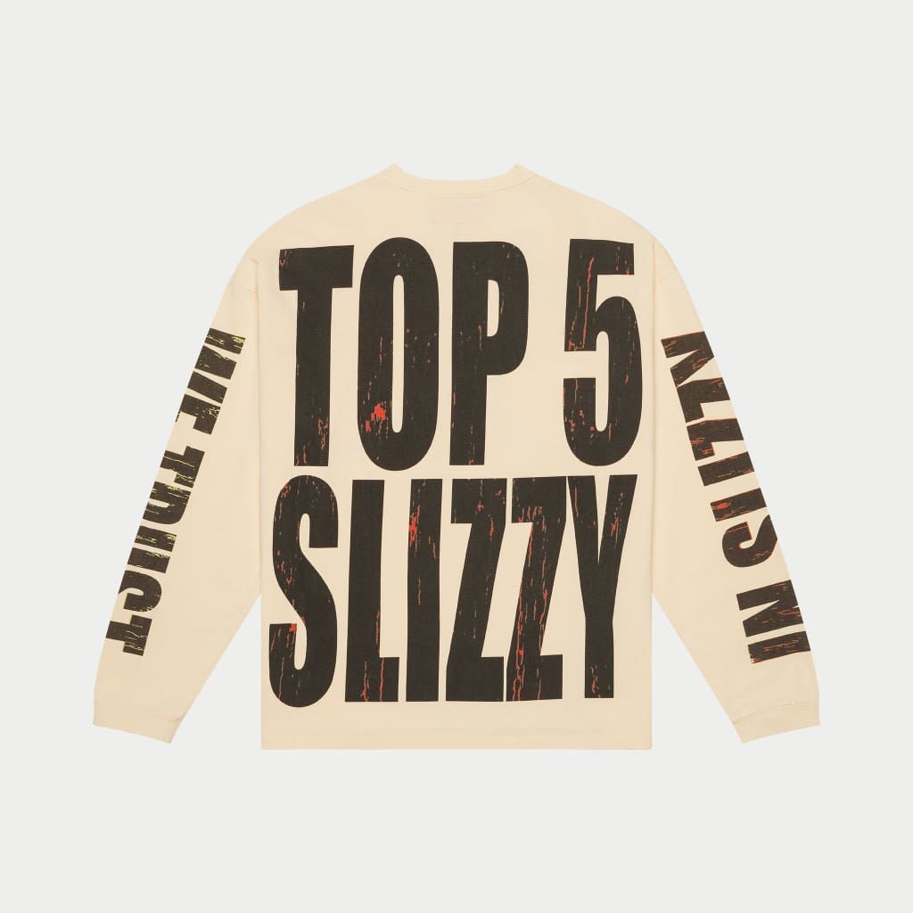 Godspeed Top 5 Slizzy LS (Bone) Tee