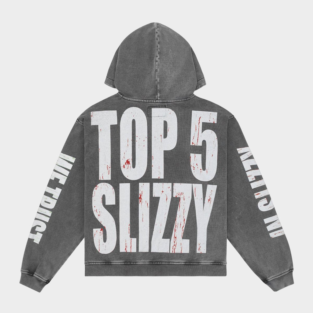 Godspeed Top 5 Slizzy VVS Hoodie (Grey Wash)