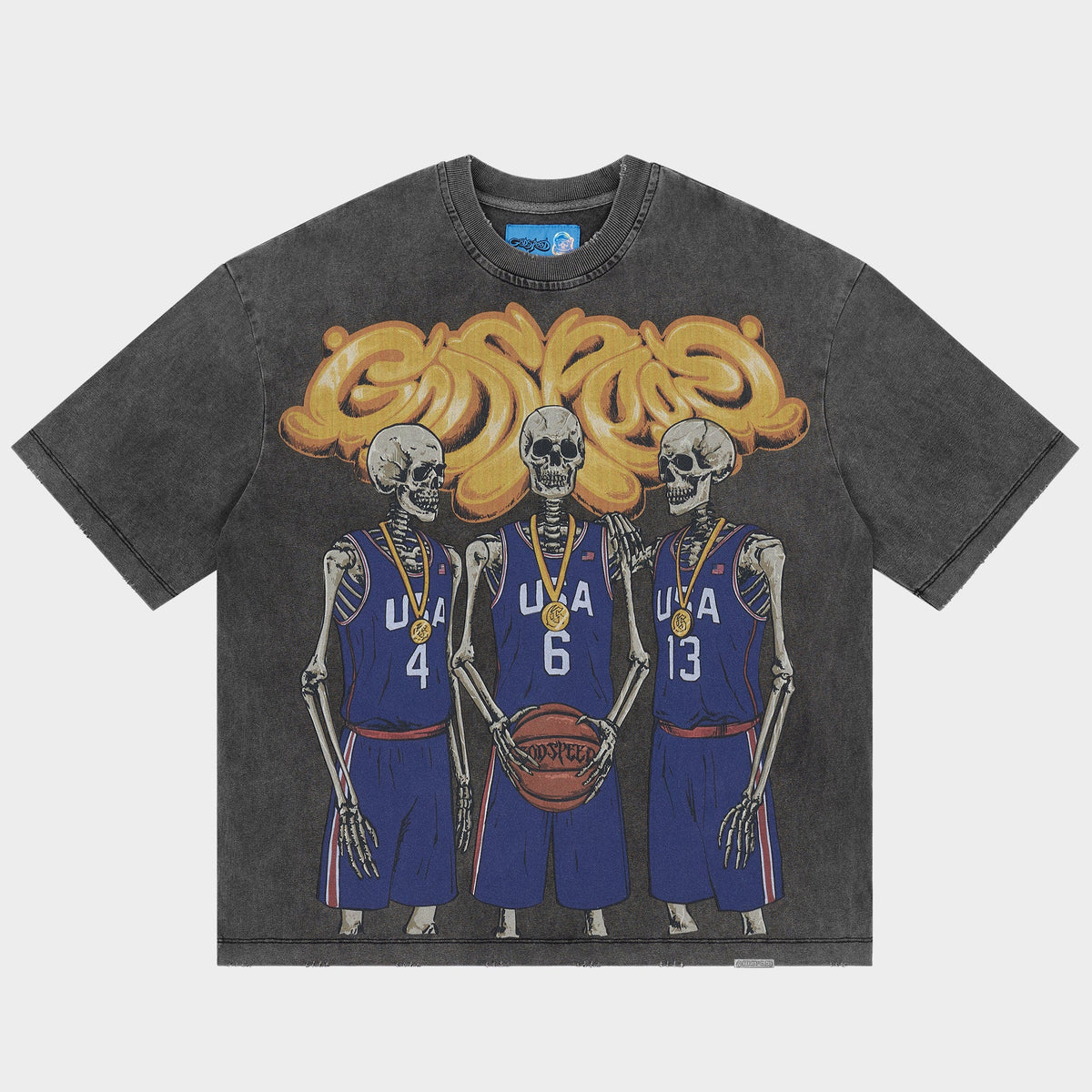 Godspeed 'Dream Team' T-Shirt (Grey Wash)