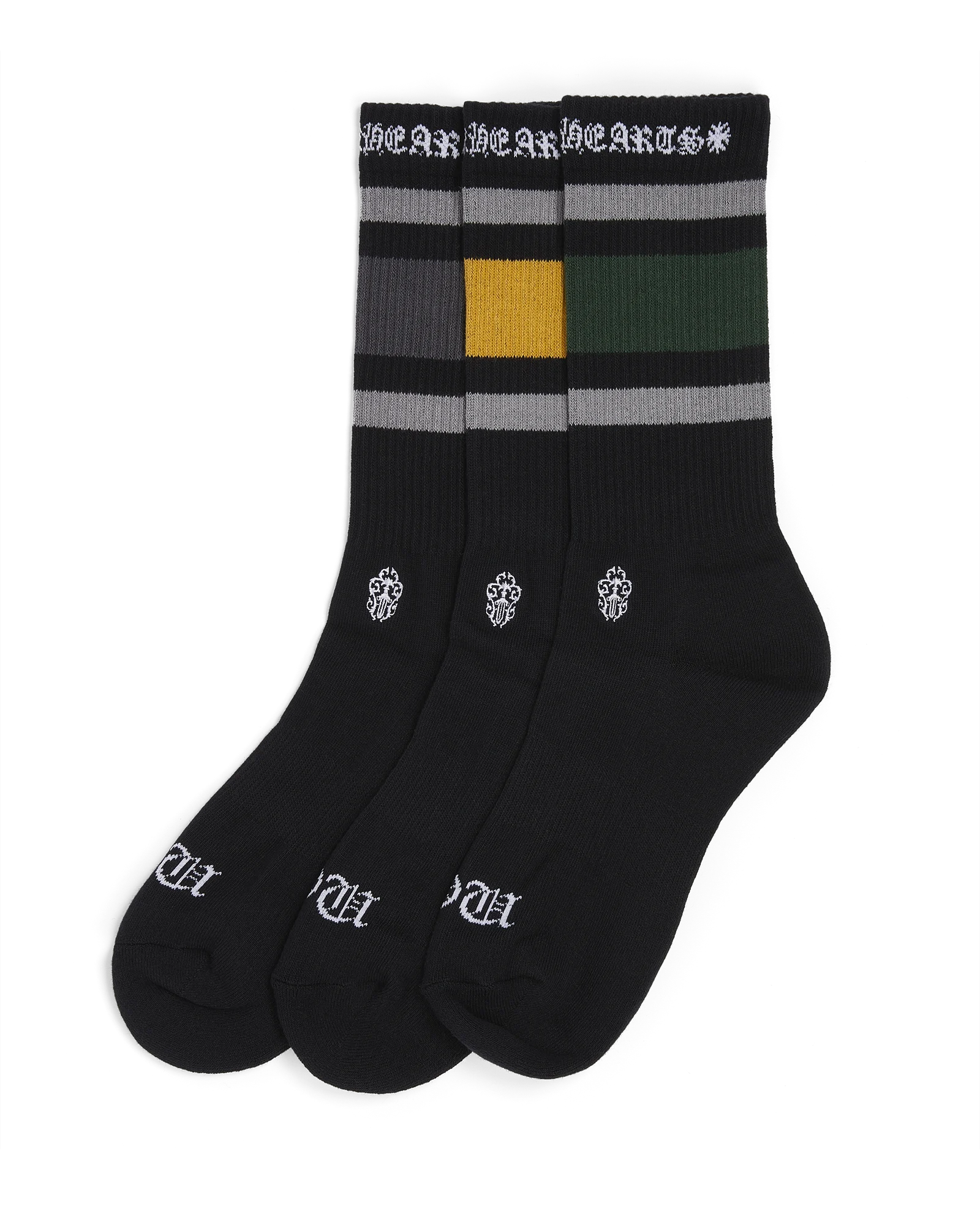 Chrome Hearts 'Sport' Socks (Black) (Individual) (1-Pair/2-Piece)