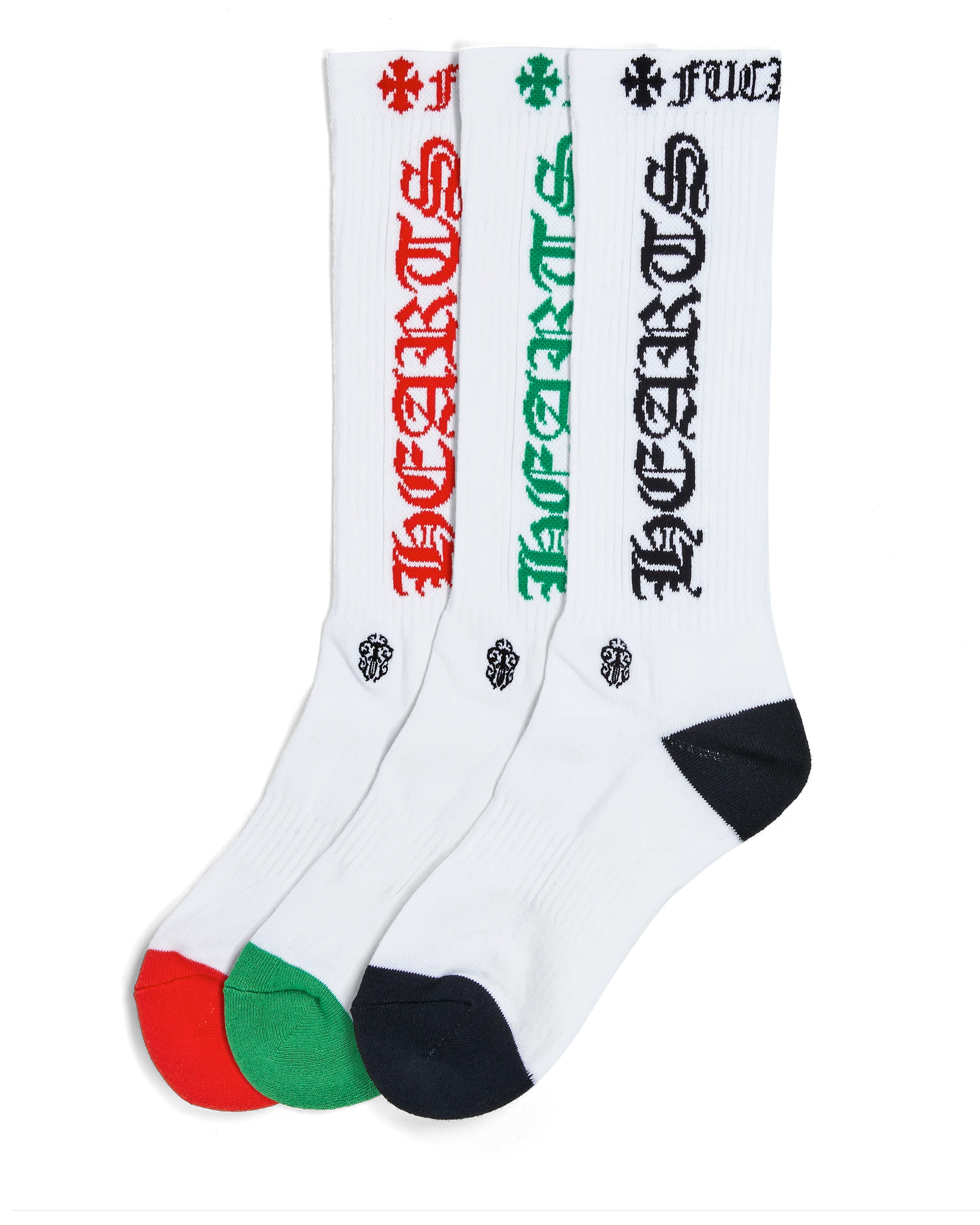 Chrome Hearts 'CH Logo' Socks (White) (Individuals) (1-Pair/2-Piece)