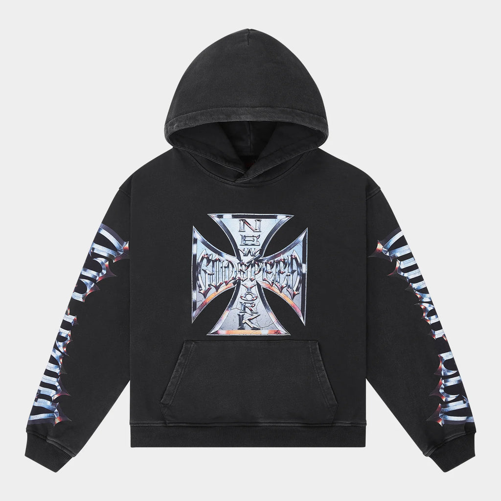 Godspeed 'Chrome MOTTO' Hoodie (Black wash)