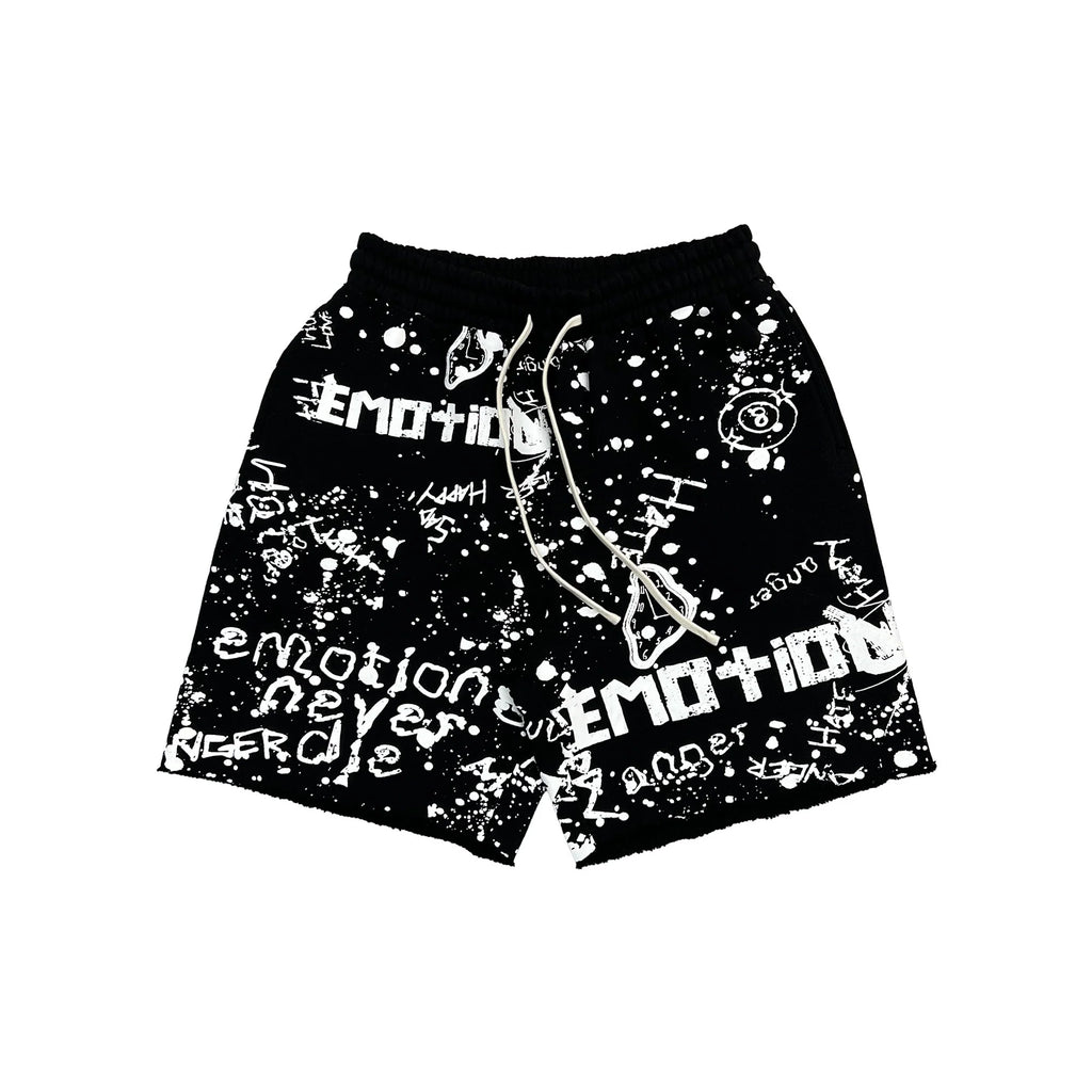 Mixed Emotion Black “Graffiti” Shorts