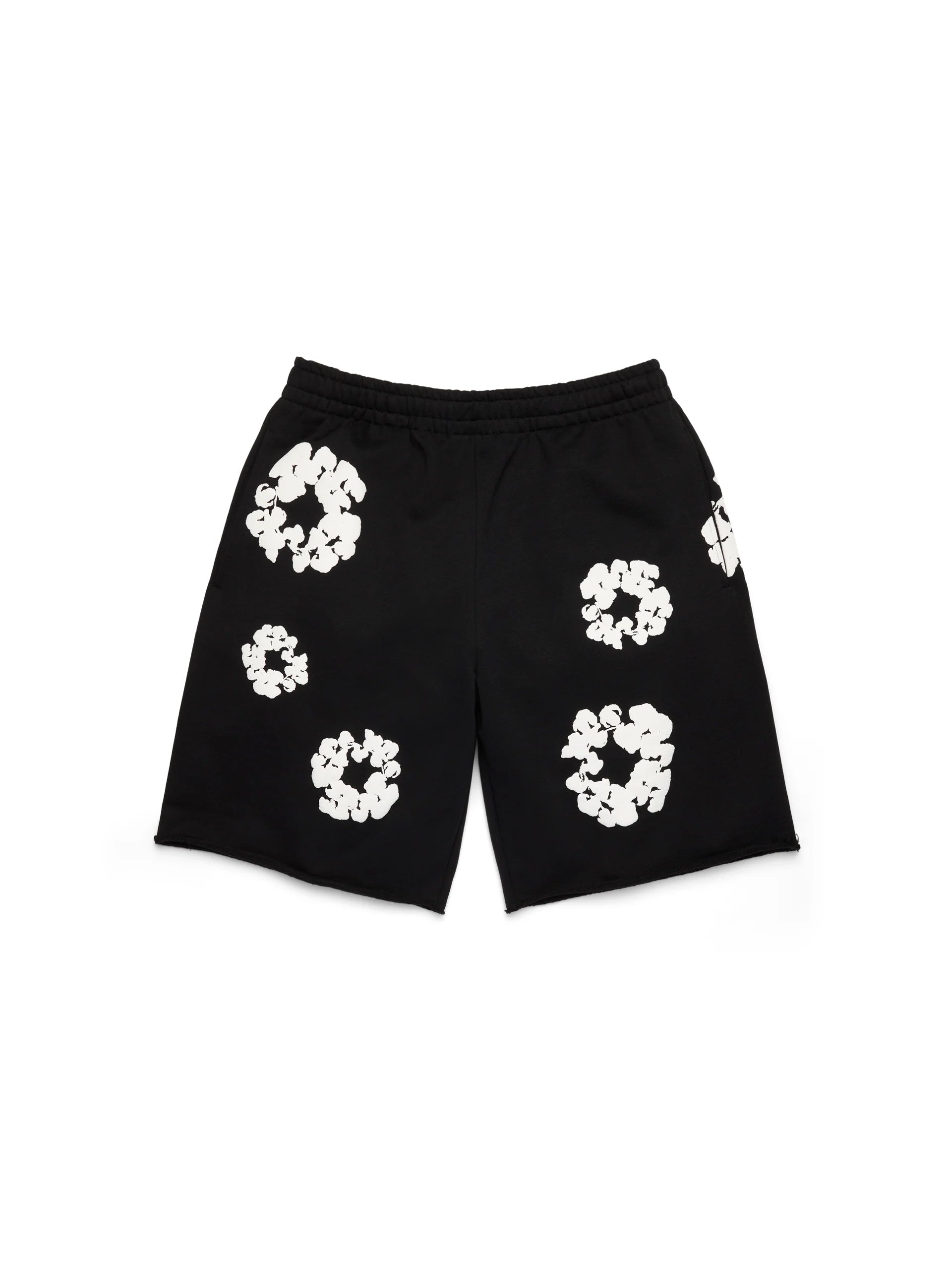 Denim Tears 'Mono Cotton Wreath' Sweatshorts (Black/White)
