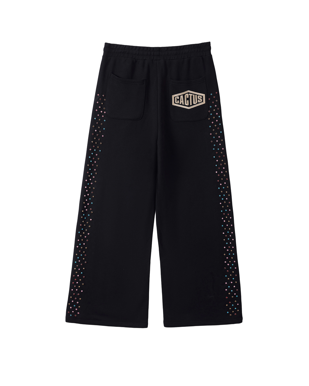 AZVA Crystal Cactus Sweats - Black