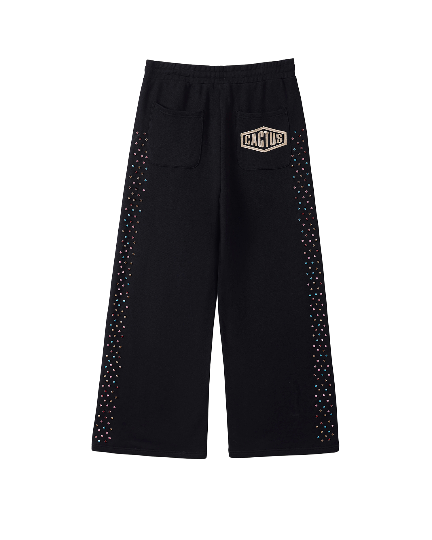AZVA Crystal Cactus Sweats - Black