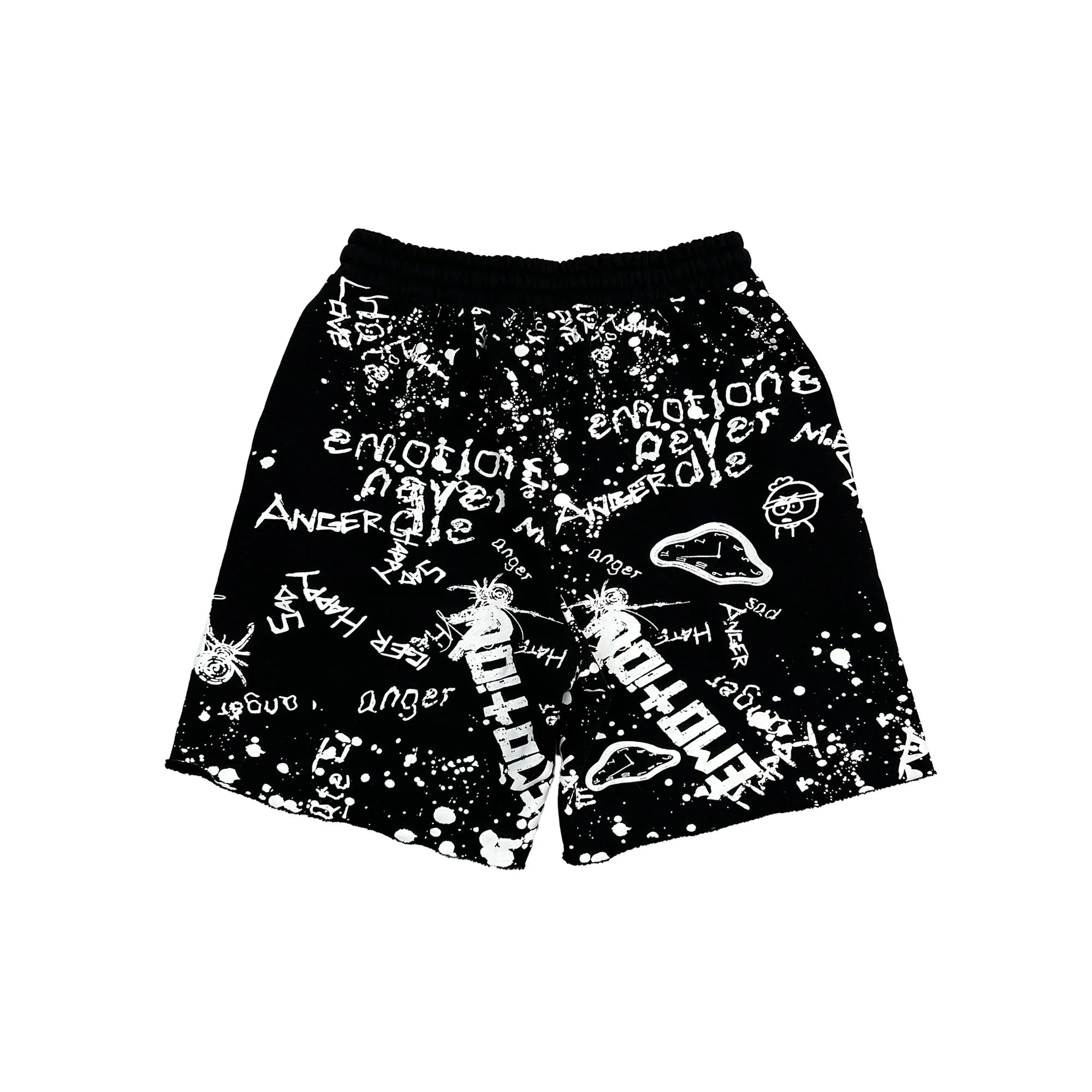 Mixed Emotion Black “Graffiti” Shorts