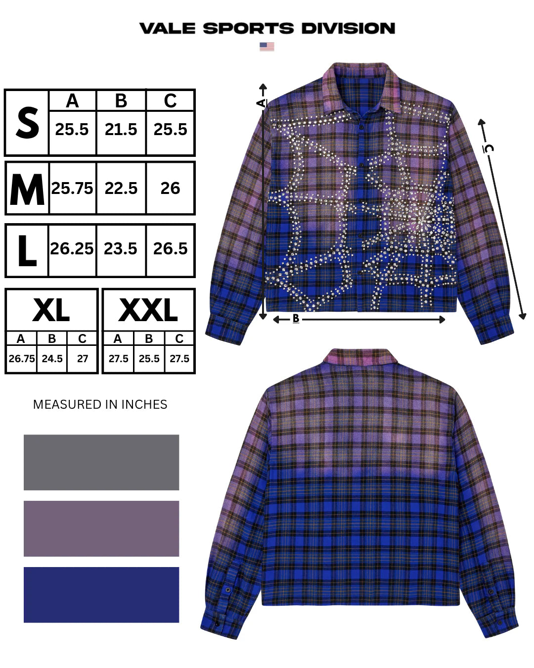 Vale Forever BLUE INFERNO FLANNEL