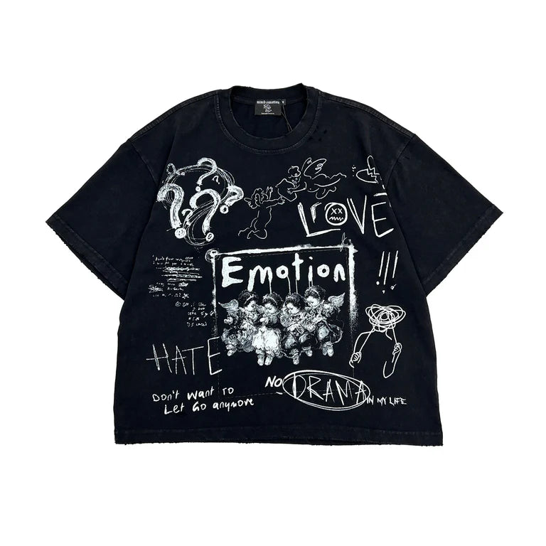 Mixed Emotion Black Chaos Tee