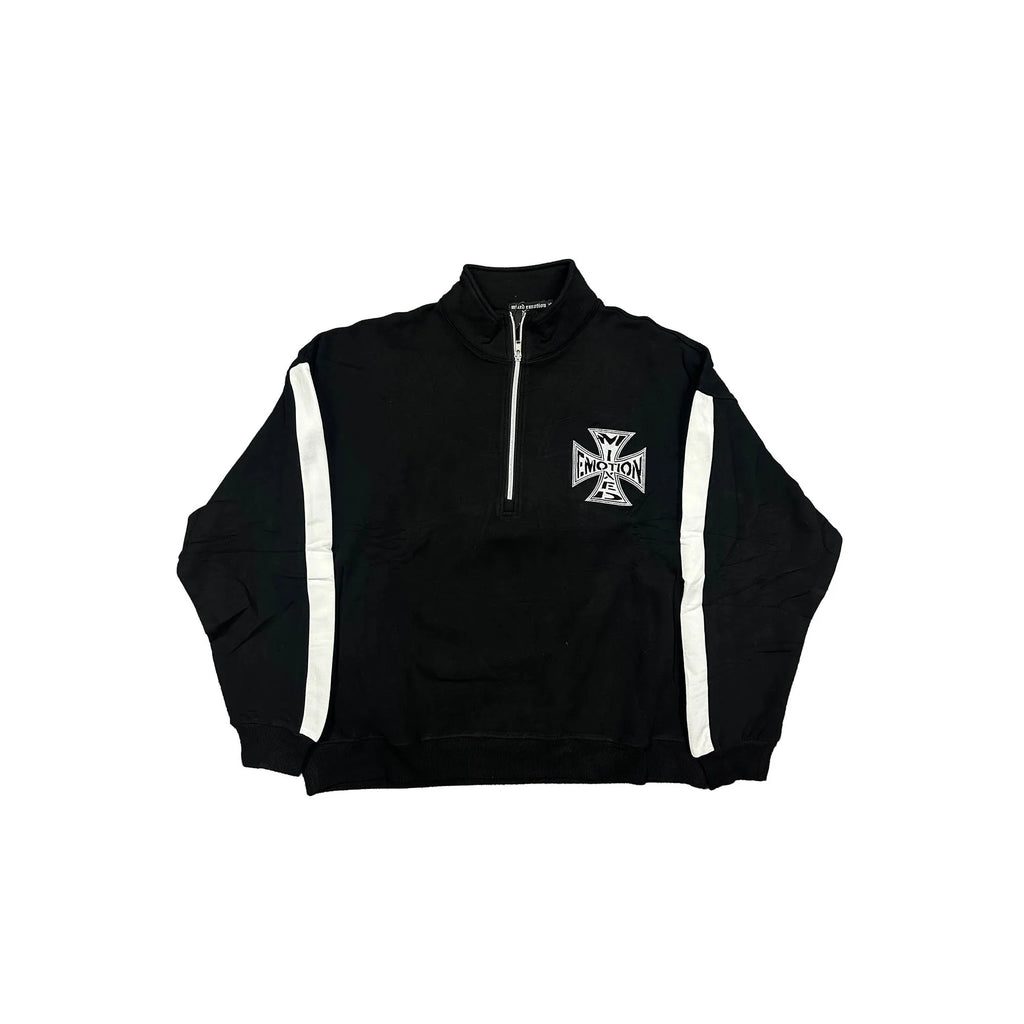 Mixed Emotion Black “Quarter” zip Jacket