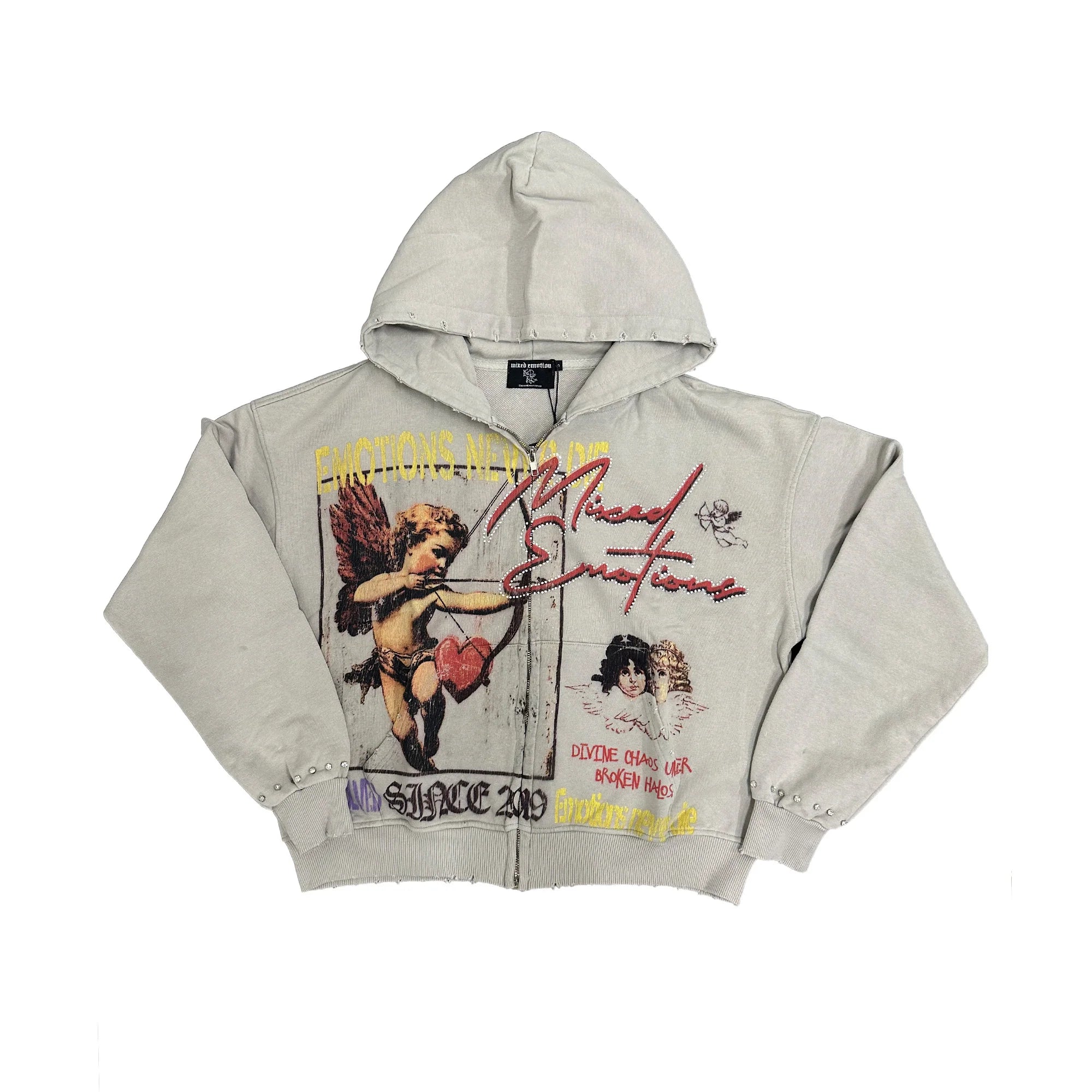Mixed Emotion Broken Halo Zip