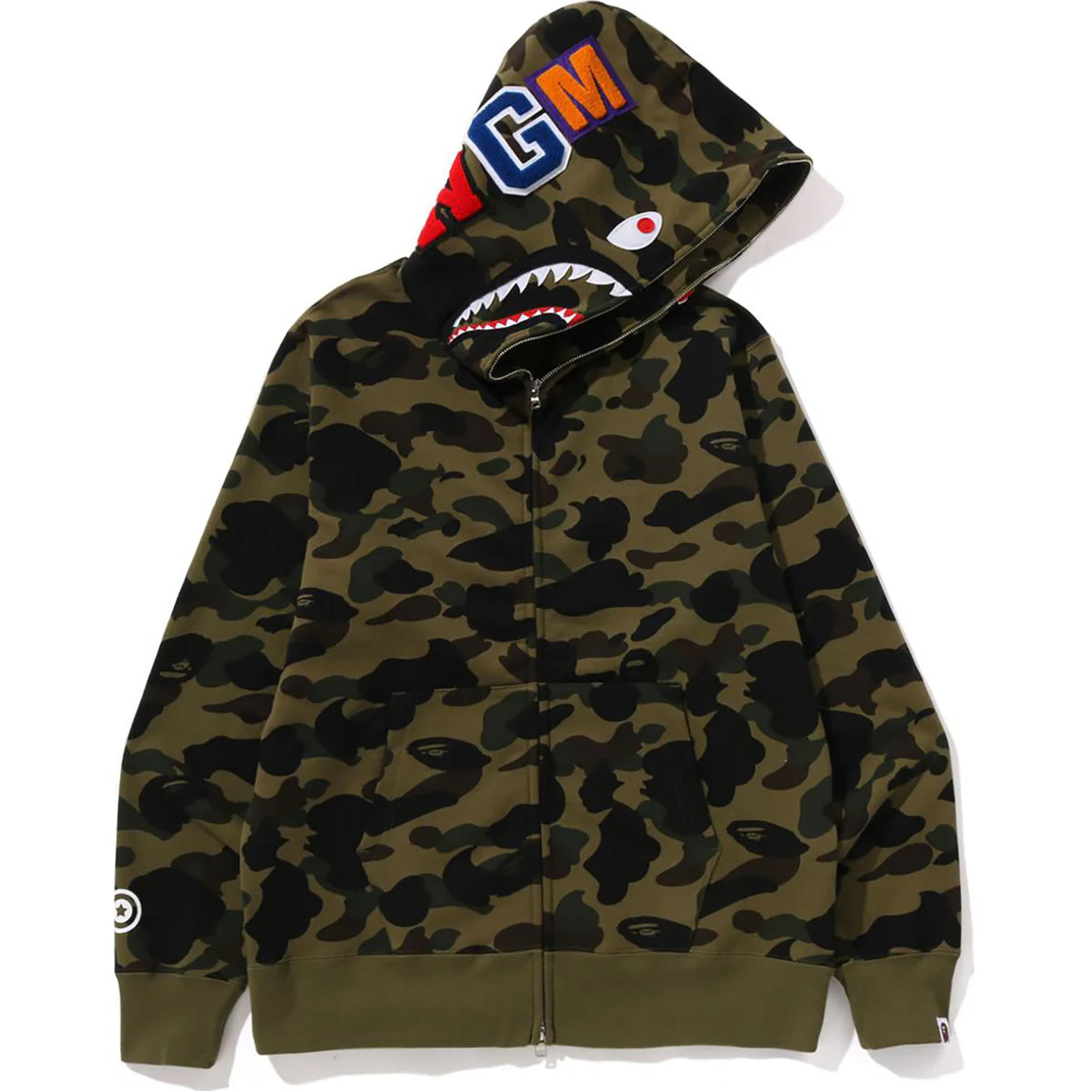 Green Camo Bape Zip Up