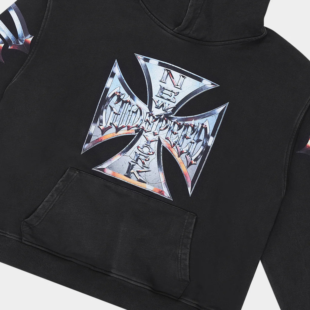 Godspeed 'Chrome MOTTO' Hoodie (Black wash)