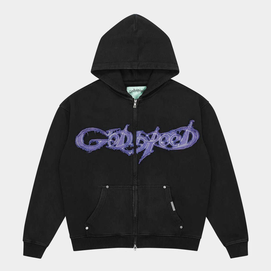 Godspeed 'Raw Import' Zip-Up (Black/Blue)