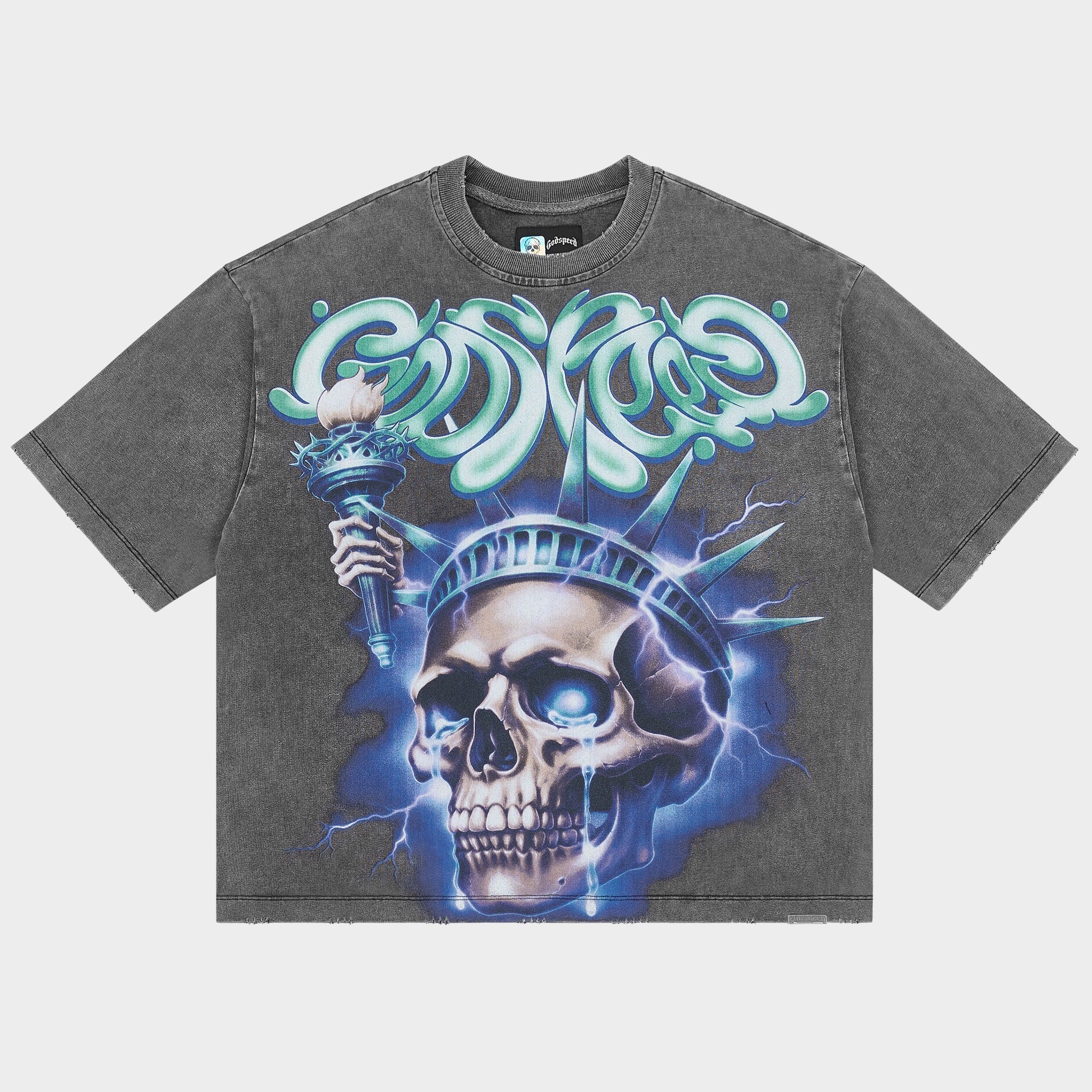 Godspeed 'Liberty Tears' T-Shirt (Grey Wash)