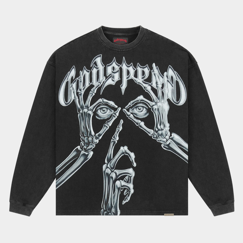 Godspeed 'Silencio' LS T-Shirt (Black Wash)