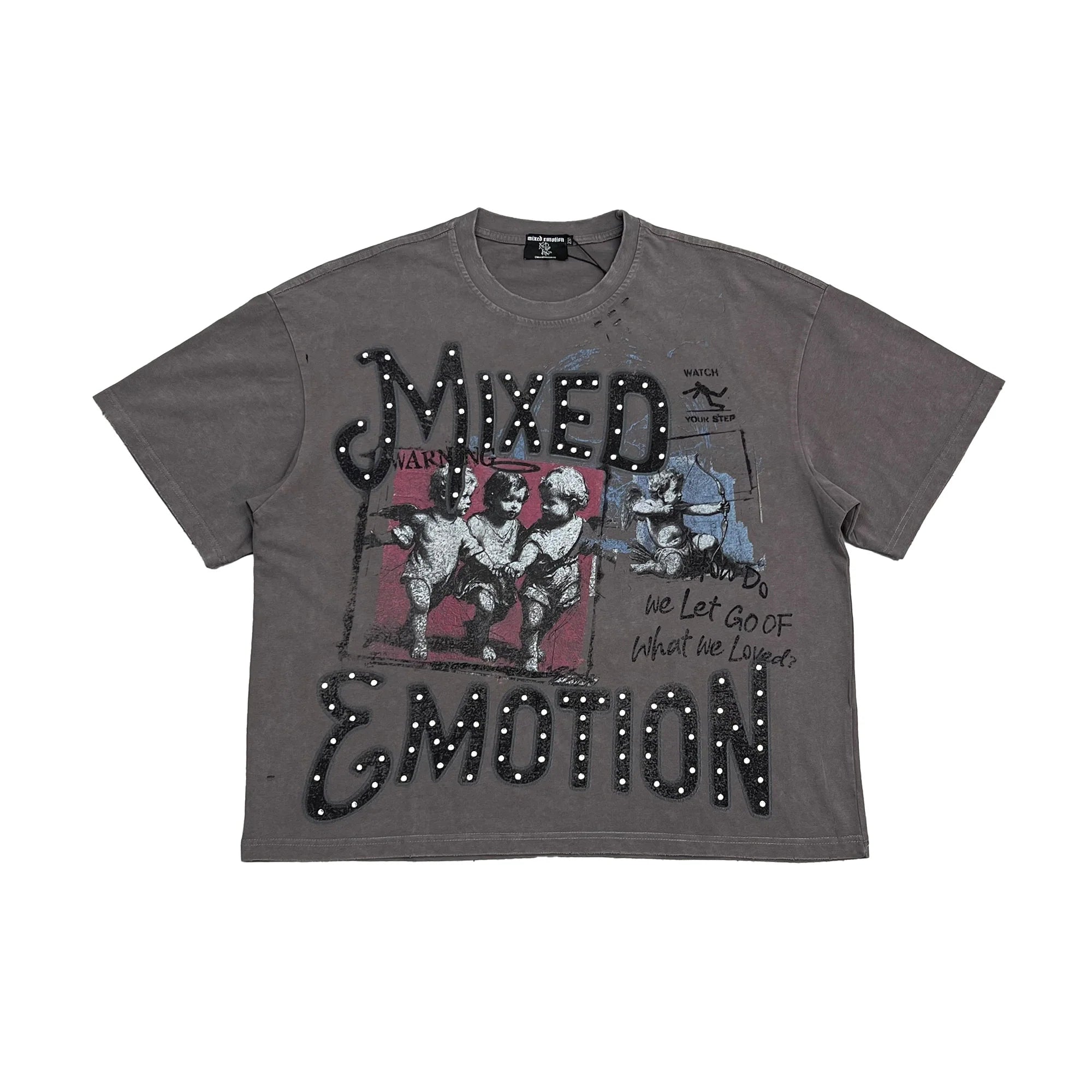 Mixed Emotion Grey “Friends” Tee