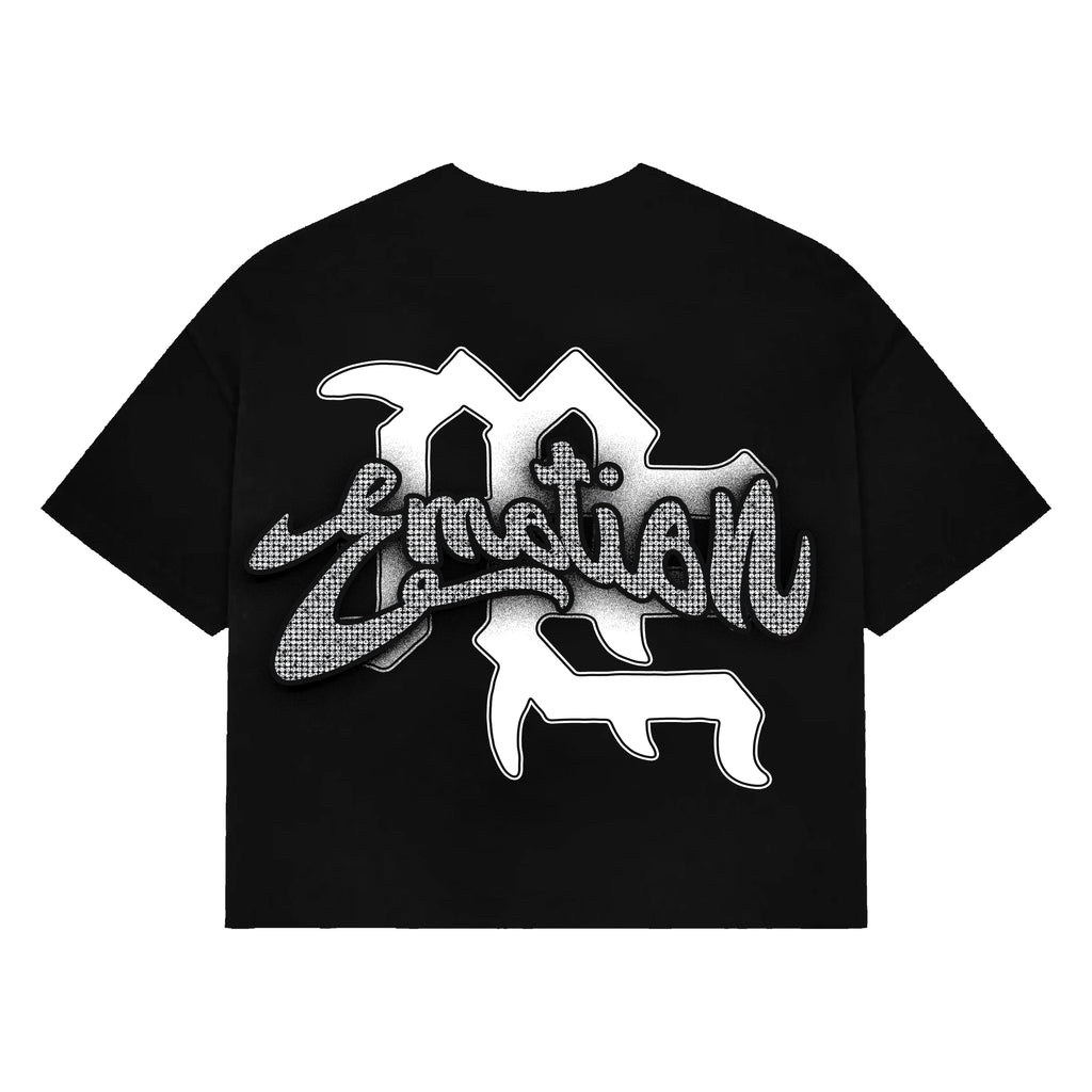 Mixed Emotion 'Cupid' Rhinestone T-Shirt (Black)