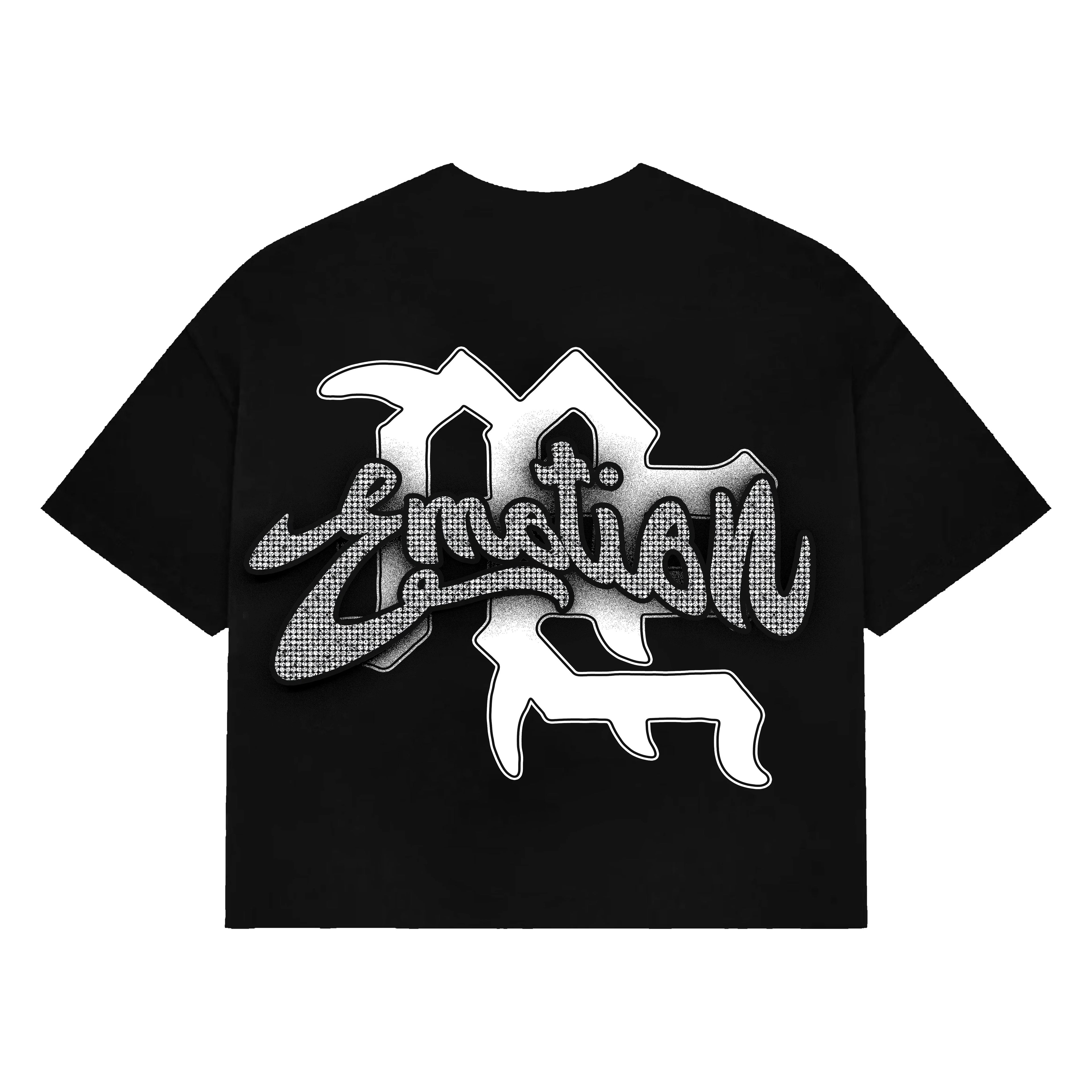 Mixed Emotion 'Cupid' Rhinestone T-Shirt (Black)
