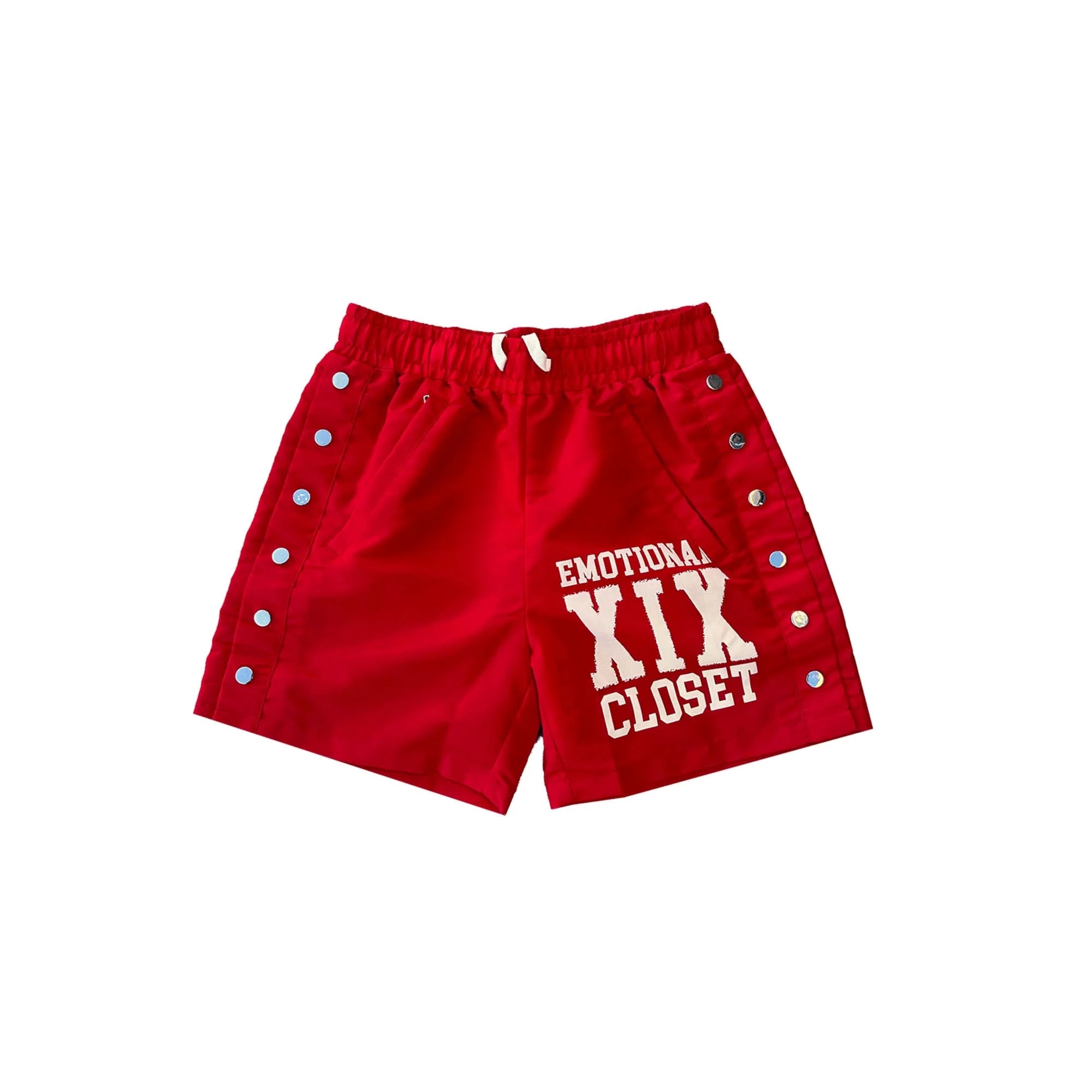 Mixed Emotion 'Backyard' Nylon Shorts (Red)