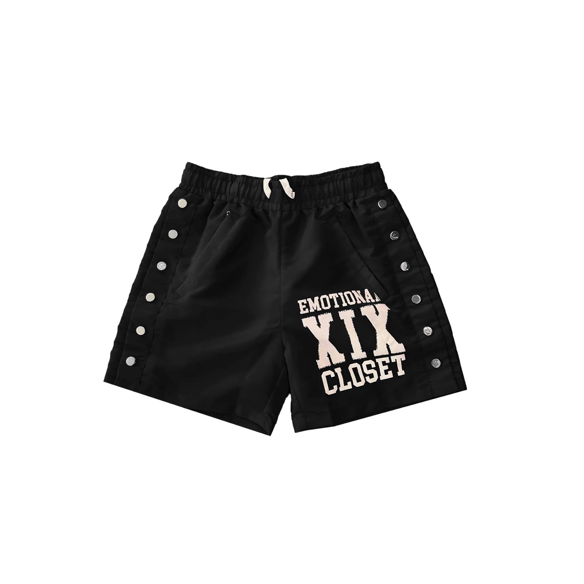 Mixed Emotion 'Backyard' Nylon Shorts (Black)