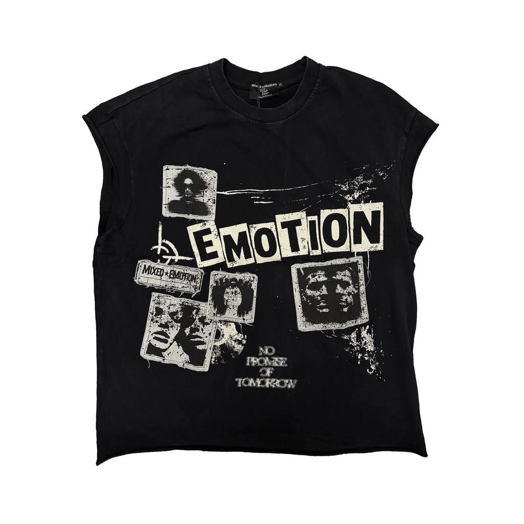 Mixed Emotion 'Newpapers' Sleeveless T-Shirt