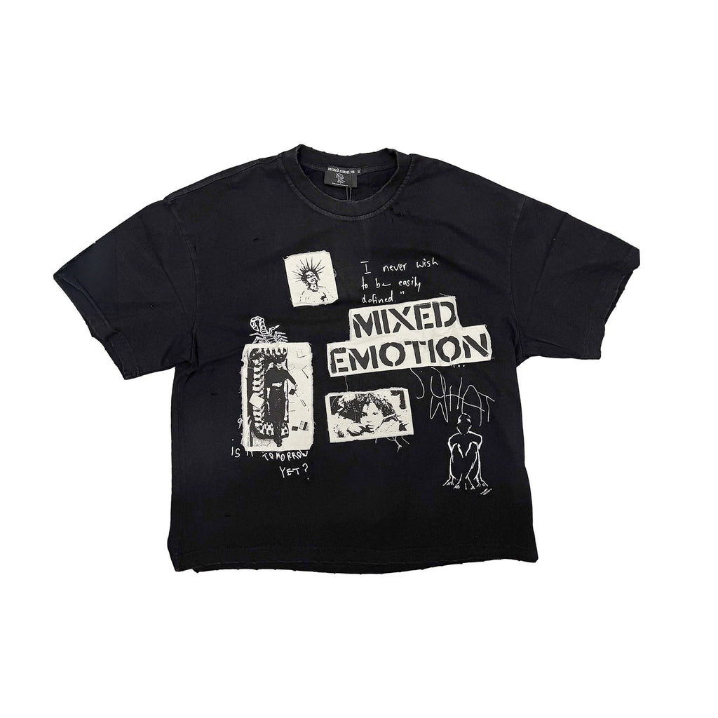 Mixed Emotion 'Stamped' T-Shirt (Black)