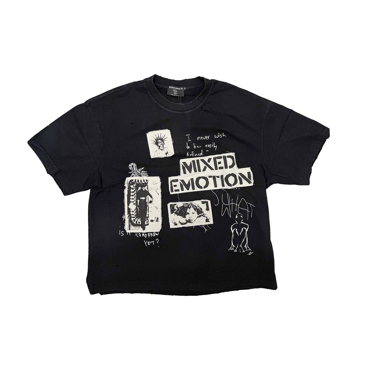 Mixed Emotion 'Stamped' T-Shirt (Black)
