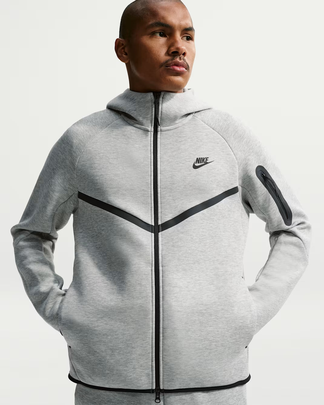 Nike Tech Fleece Windrunner Zip-Up Hoodie (Dark Grey Heather)