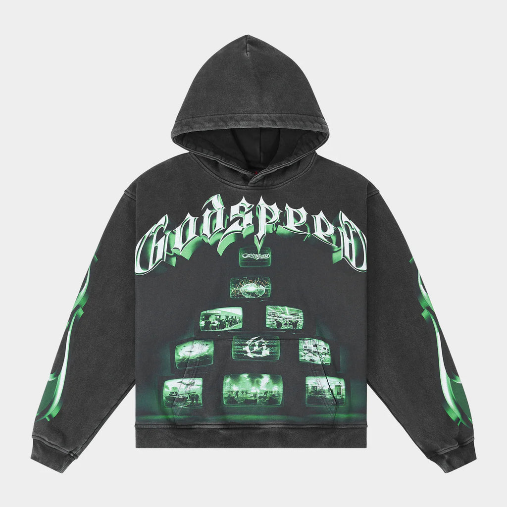 Godspeed Hoodie Overstimulation 2025 (Black Wash)