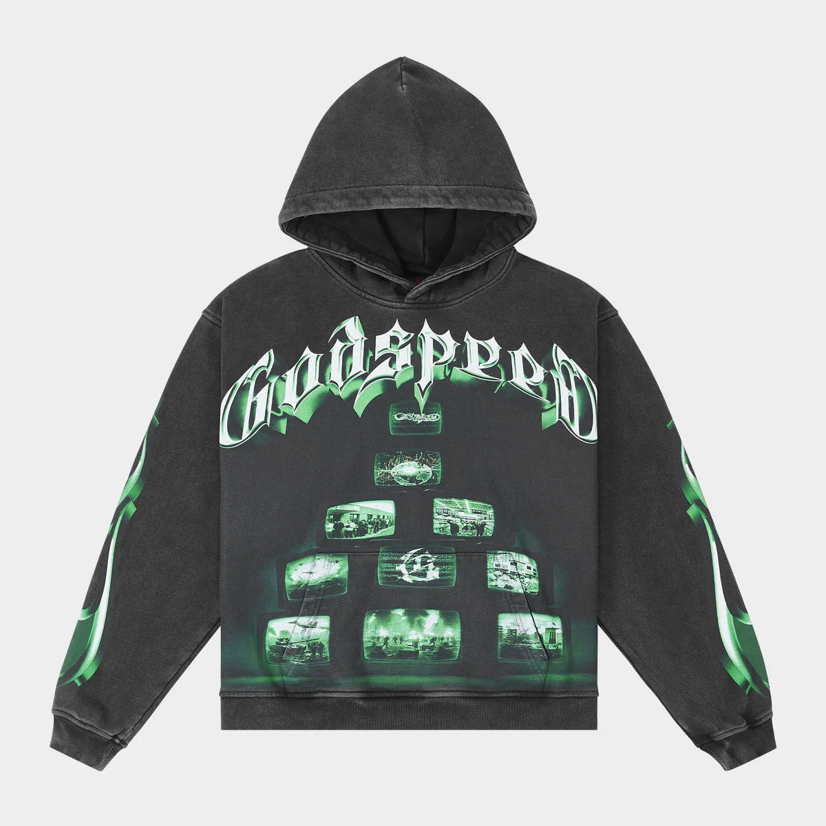 Godspeed Hoodie Overstimulation 2025 (Black Wash)