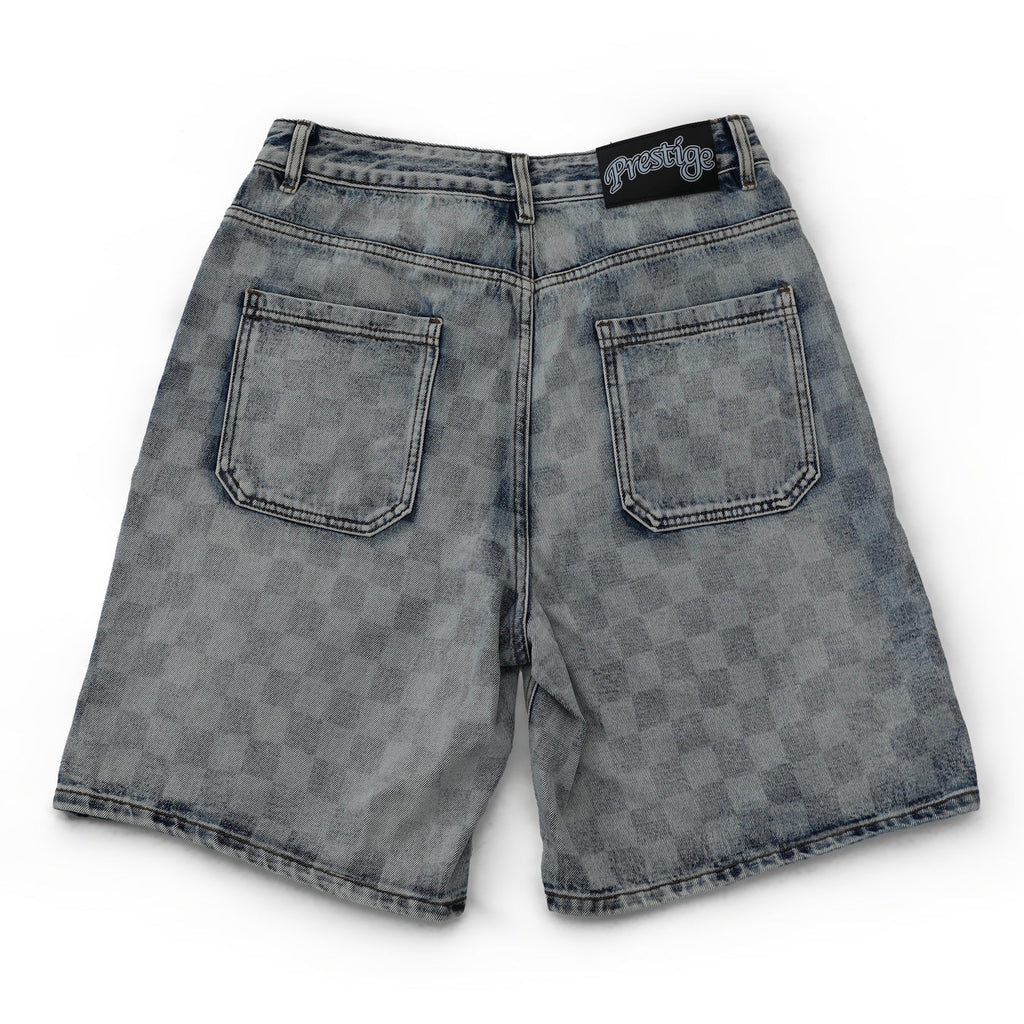 Prestige Checkers Denim Shorts