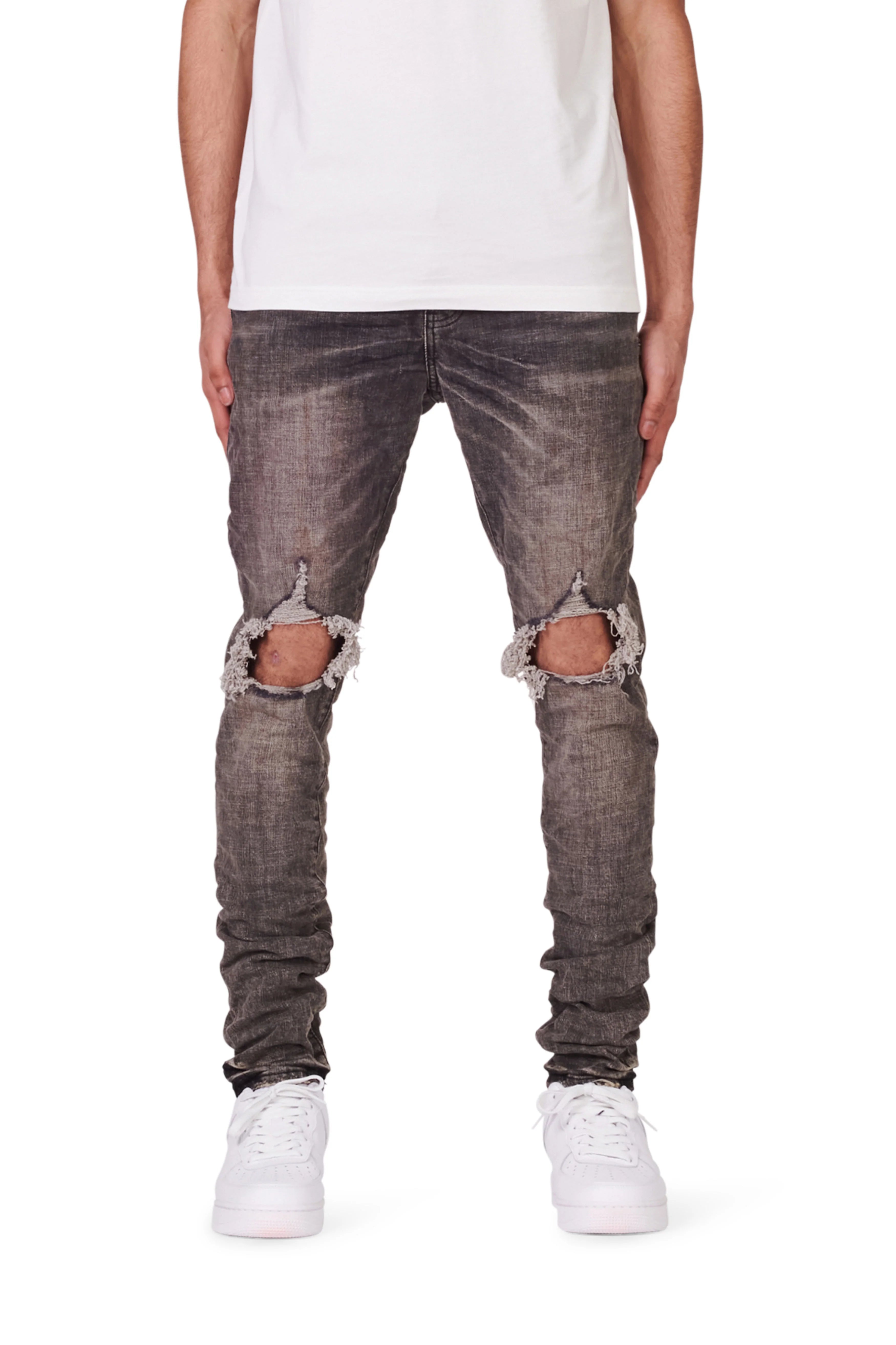 Purple Brand Jeans Grey Dirty Blow Out