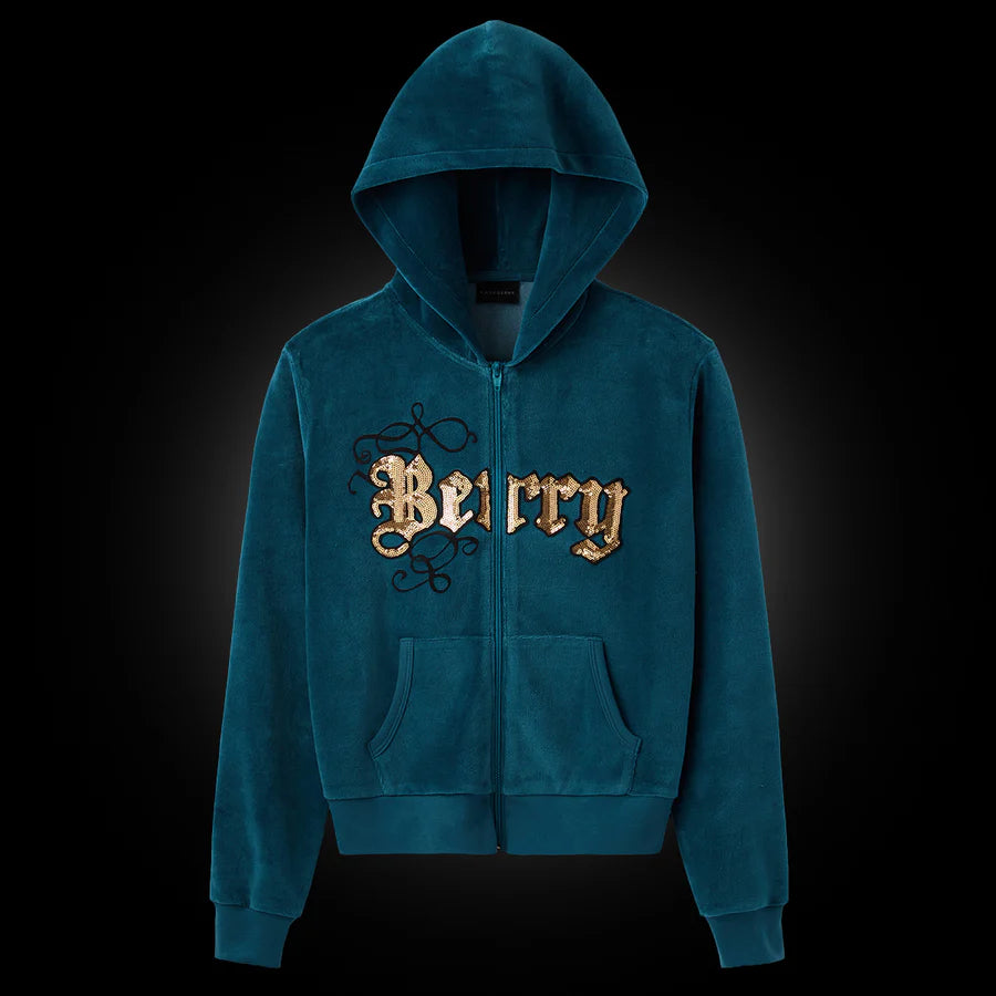 Raspberry Hills PARIS HILTON VELOUR Zip