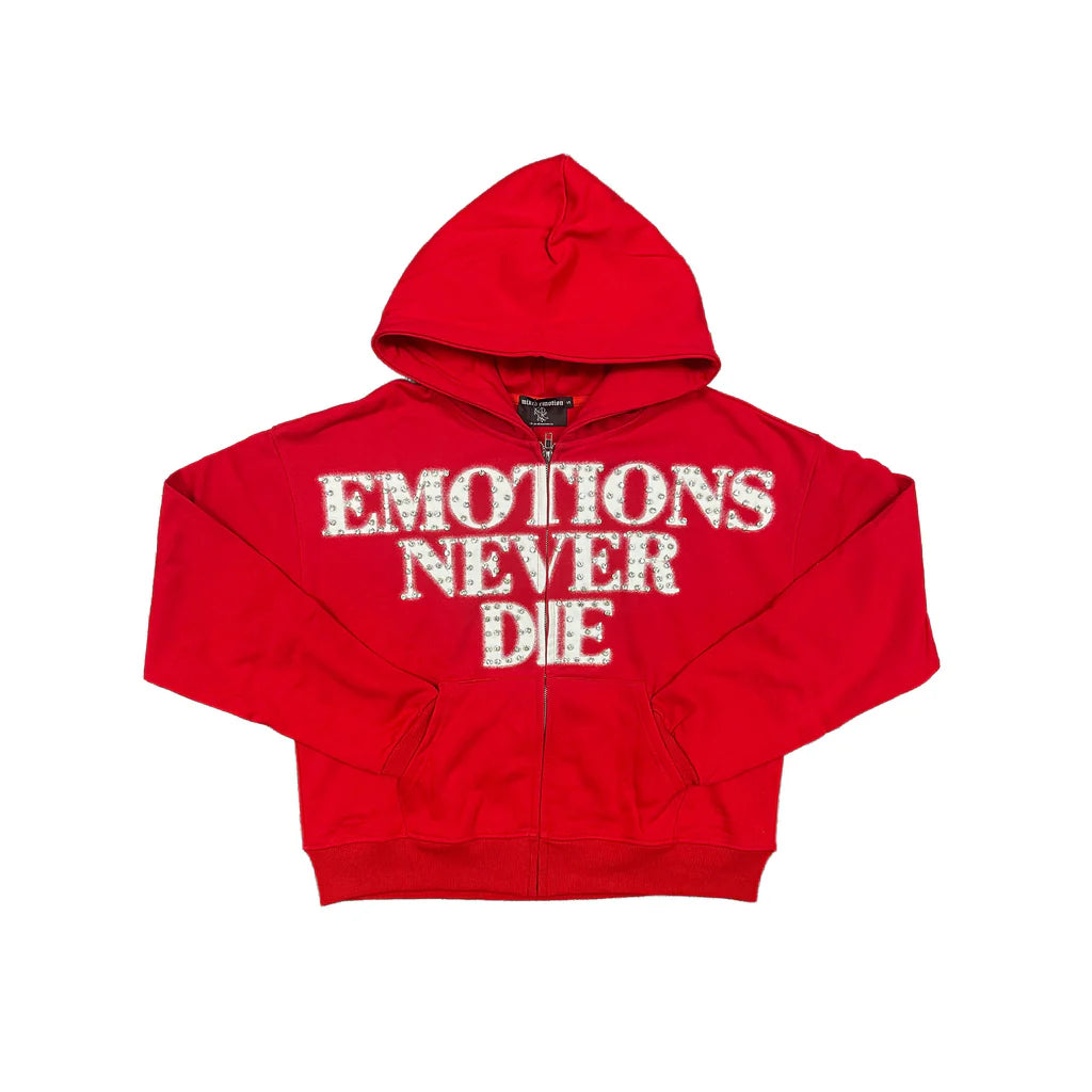 Mixed Emotion Red End Zip Up