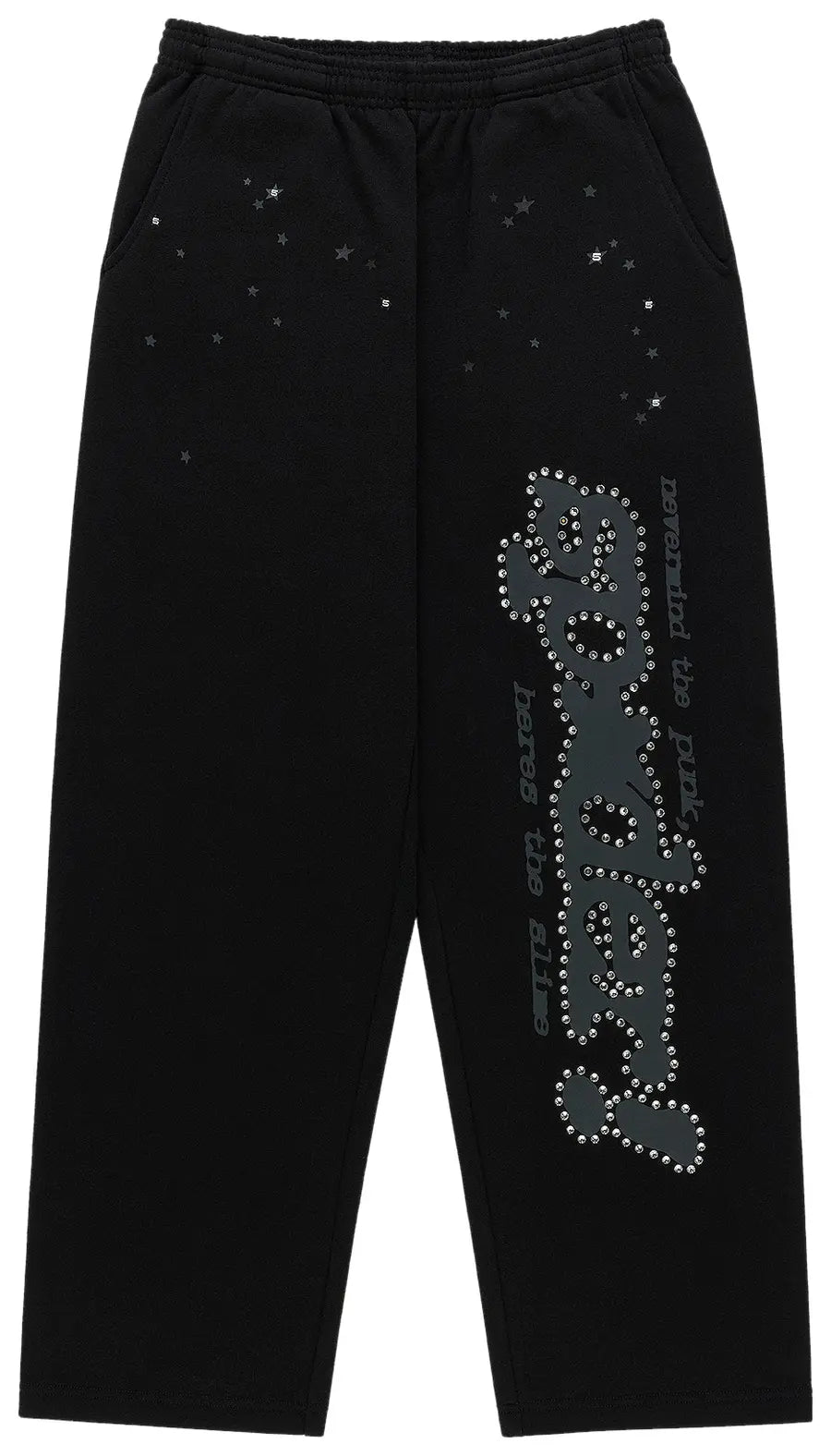 Sp5der Rhinestone Punk V2 Sweatpants 'Black'