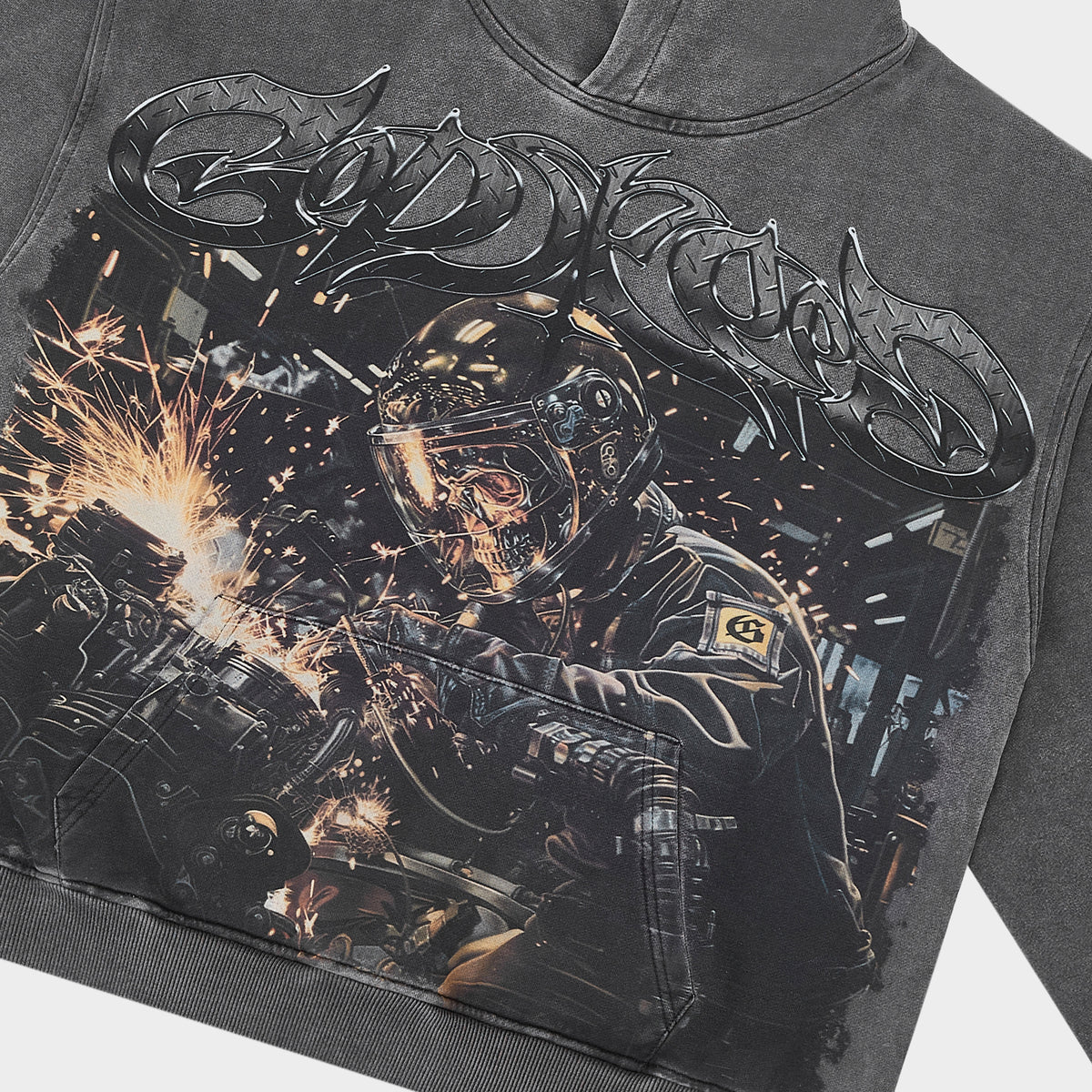 Godspeed Hoodie Steel Sharpen (Grey Wash)