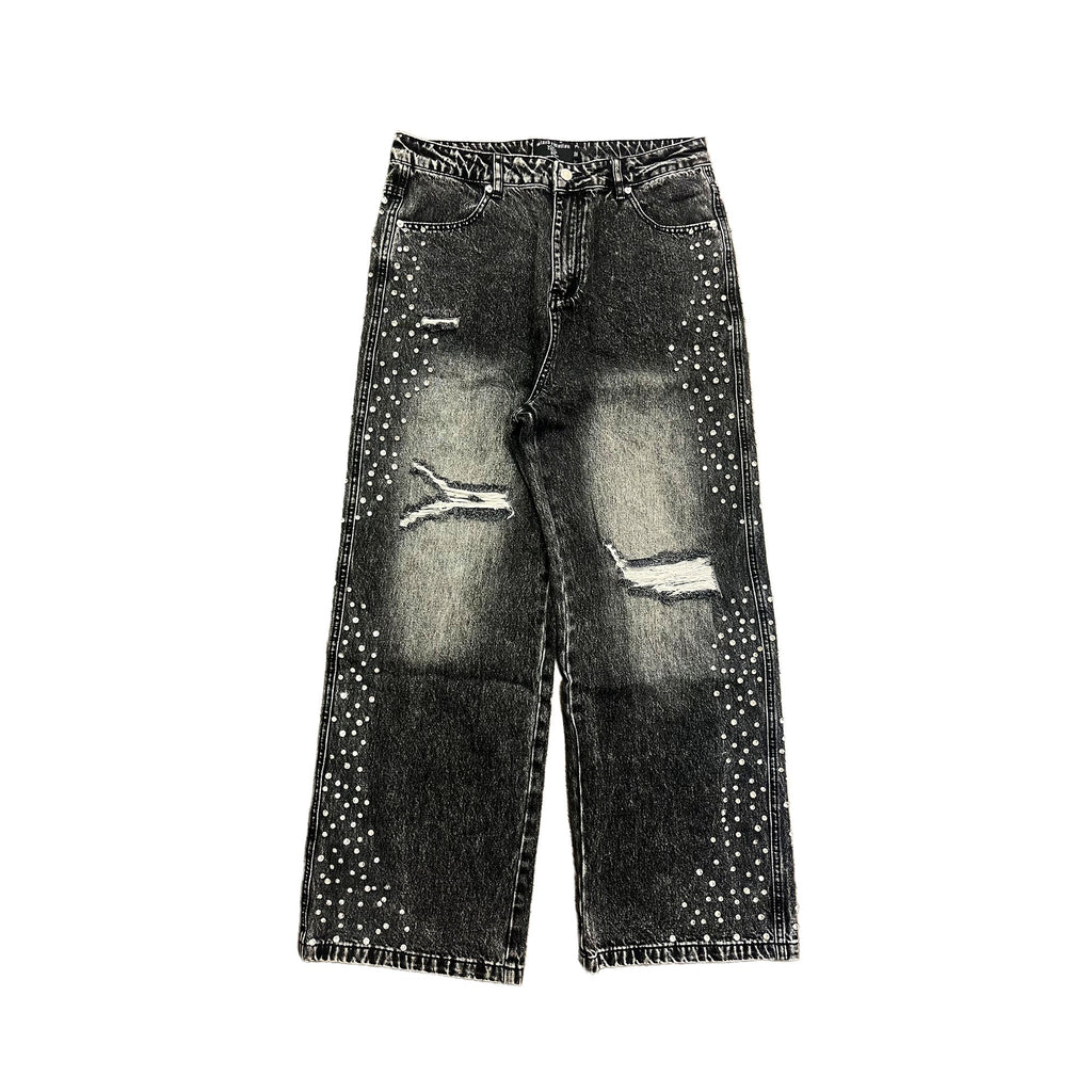 Mixed Emotion Grey ‘Stone’ Baggy Jeans