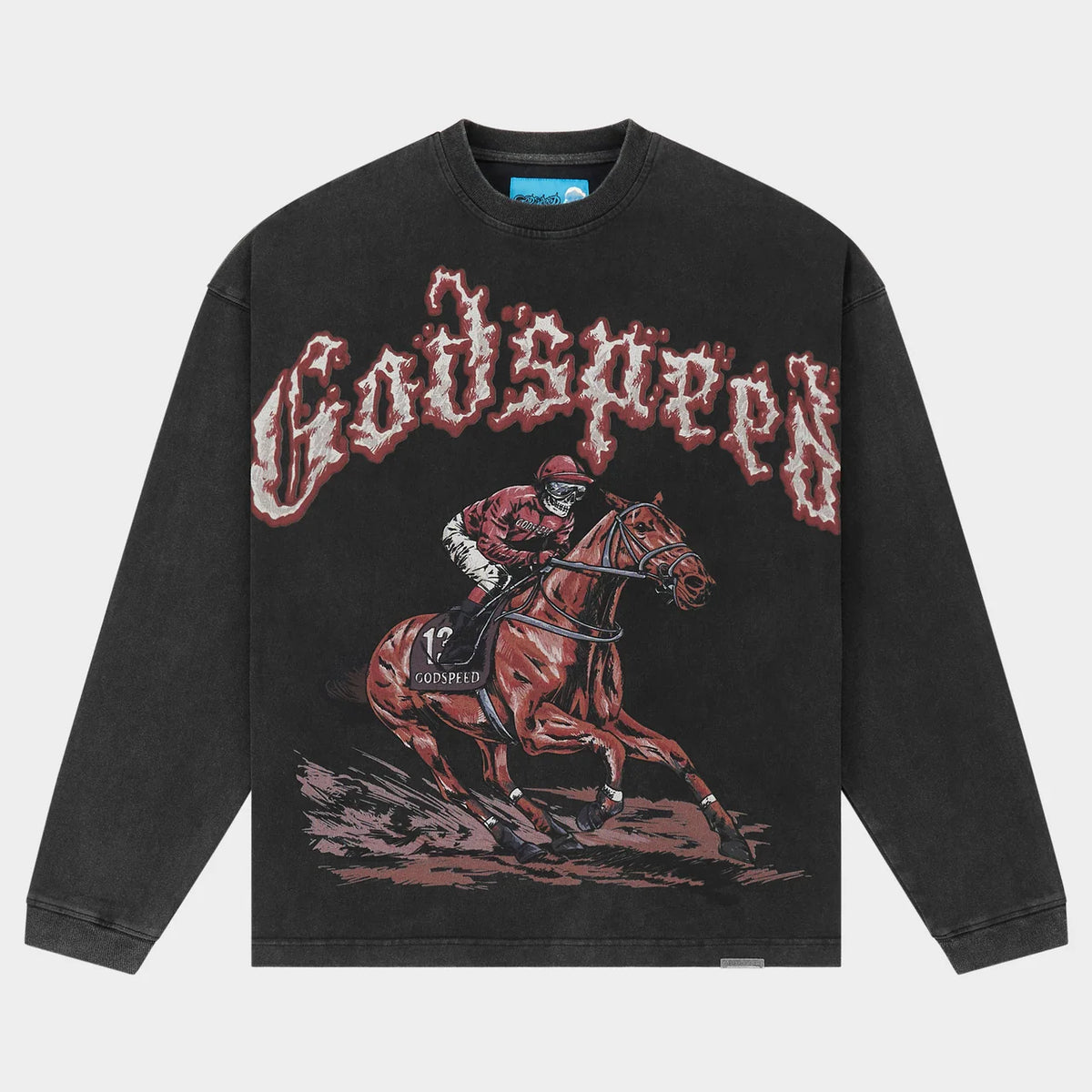 Godspeed 'Thoroughbred' Long Sleeve T-shirt (Black Wash)