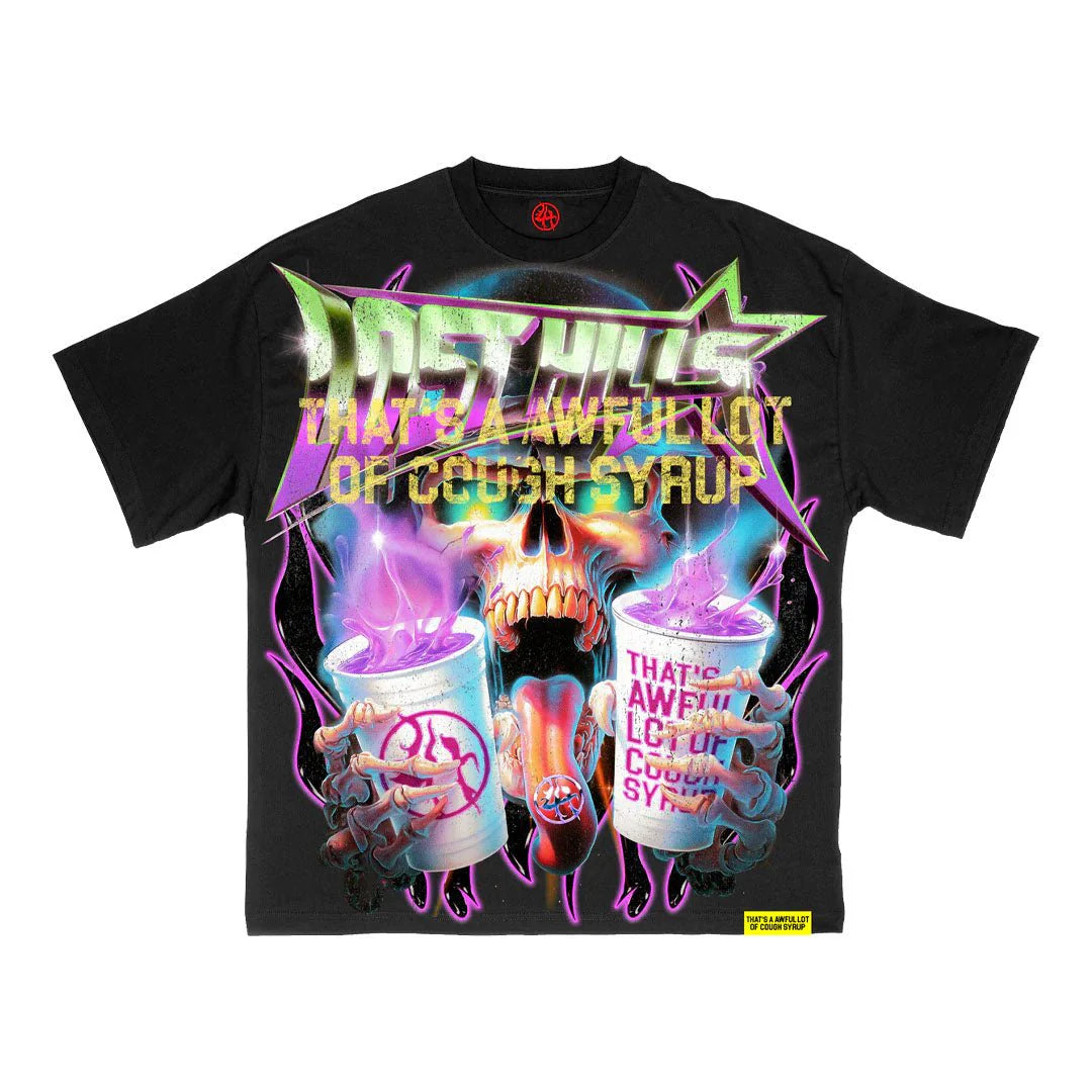 Lost In The Hills x Awful Lot Of Cough Syrup 'Skull Syrup' Tee (Black)